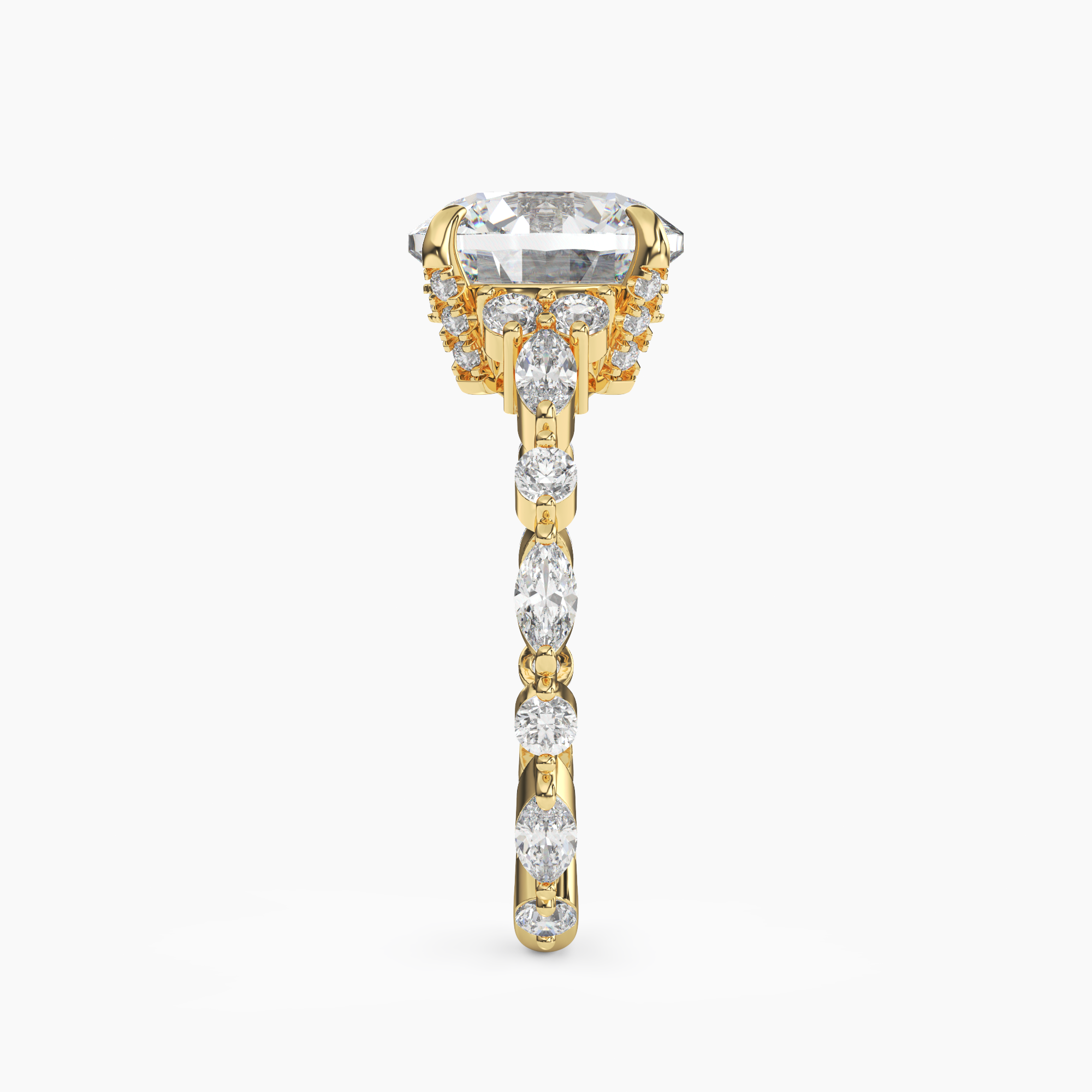 OBSER116 - Lace Round engagement ring setting view 6