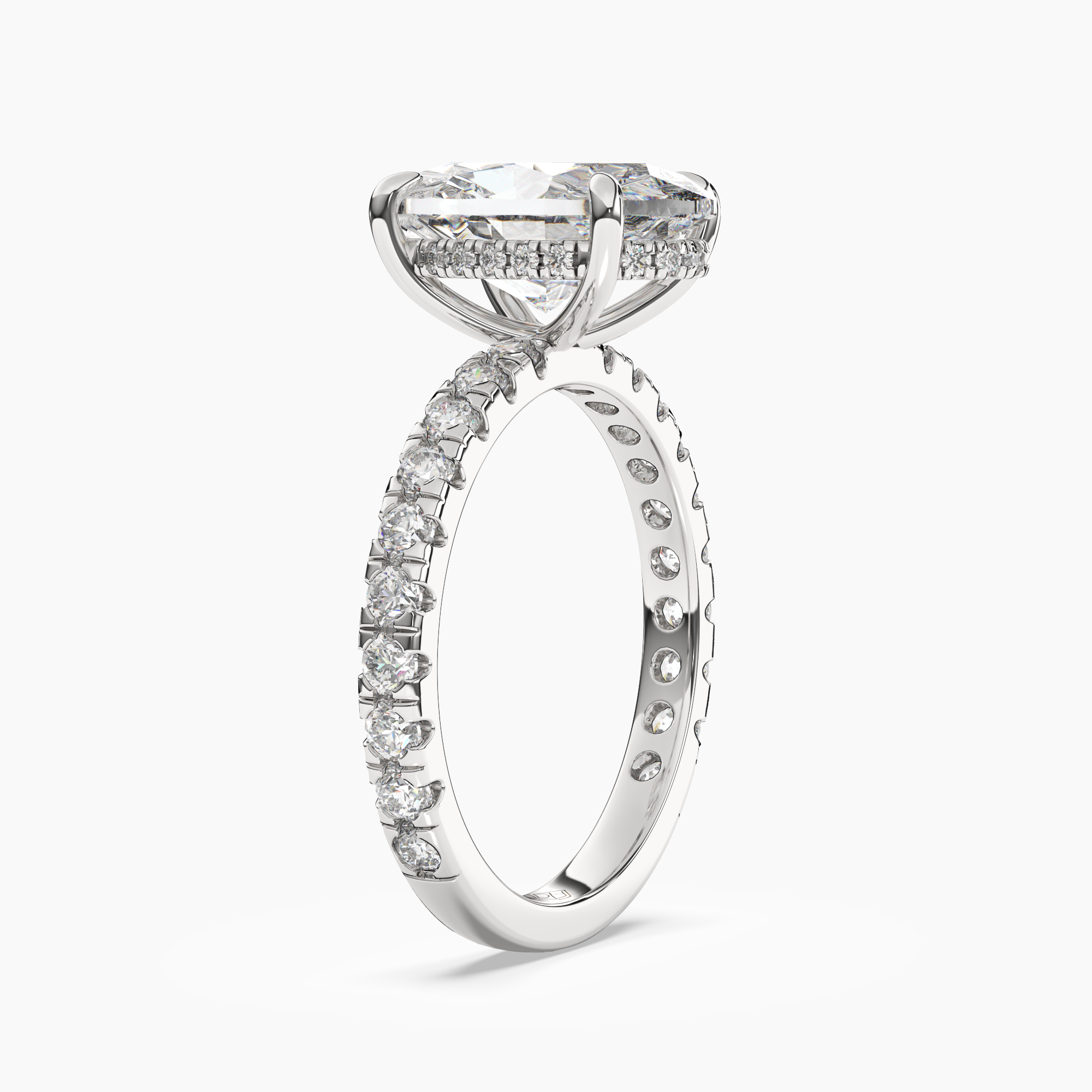 OBSER057 - Eclipse Oval engagement ring setting view 2