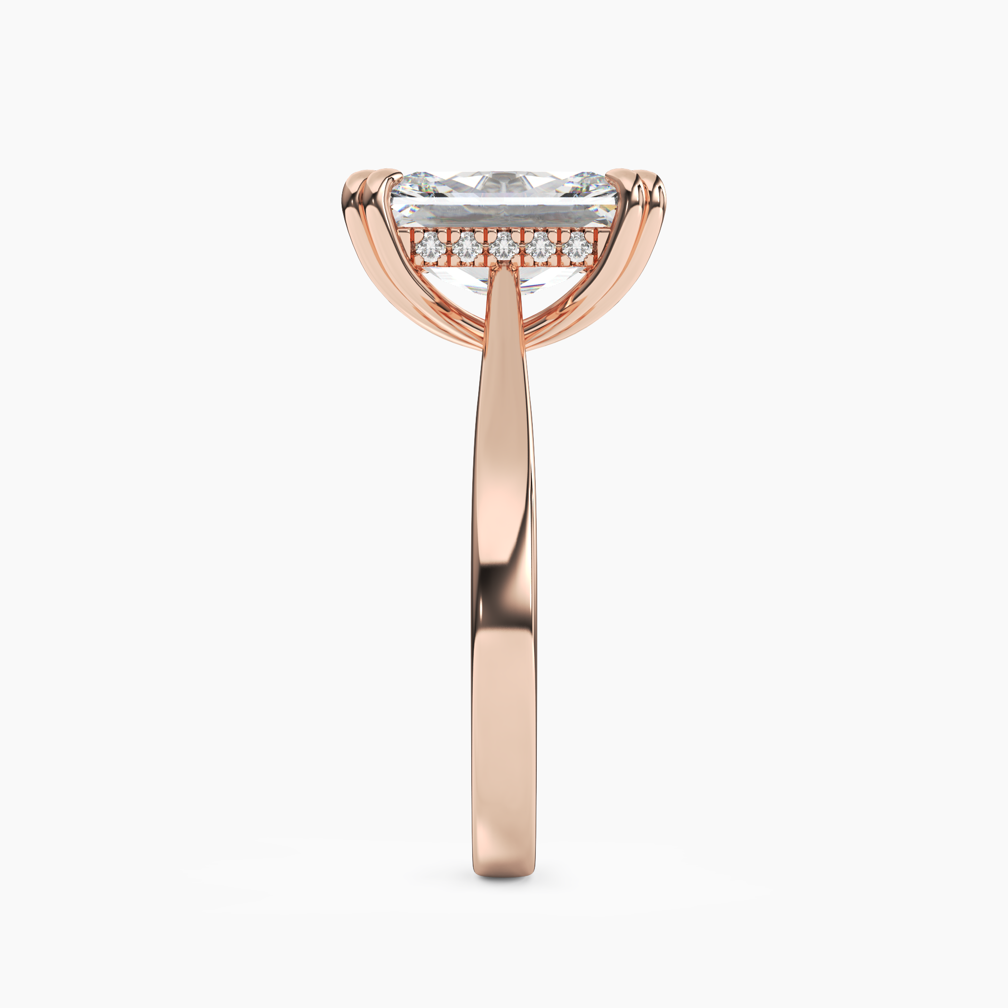 OBSER056 - Meadow Radiant engagement ring setting view 9