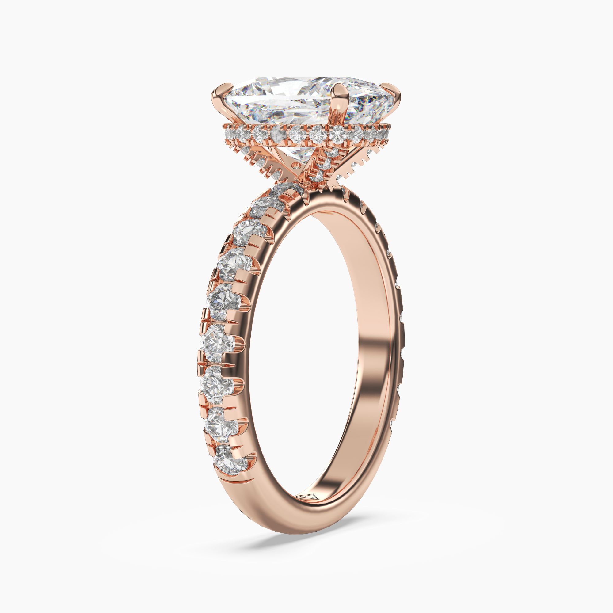 OBSER213 - Oasis Cushion engagement ring setting view 8