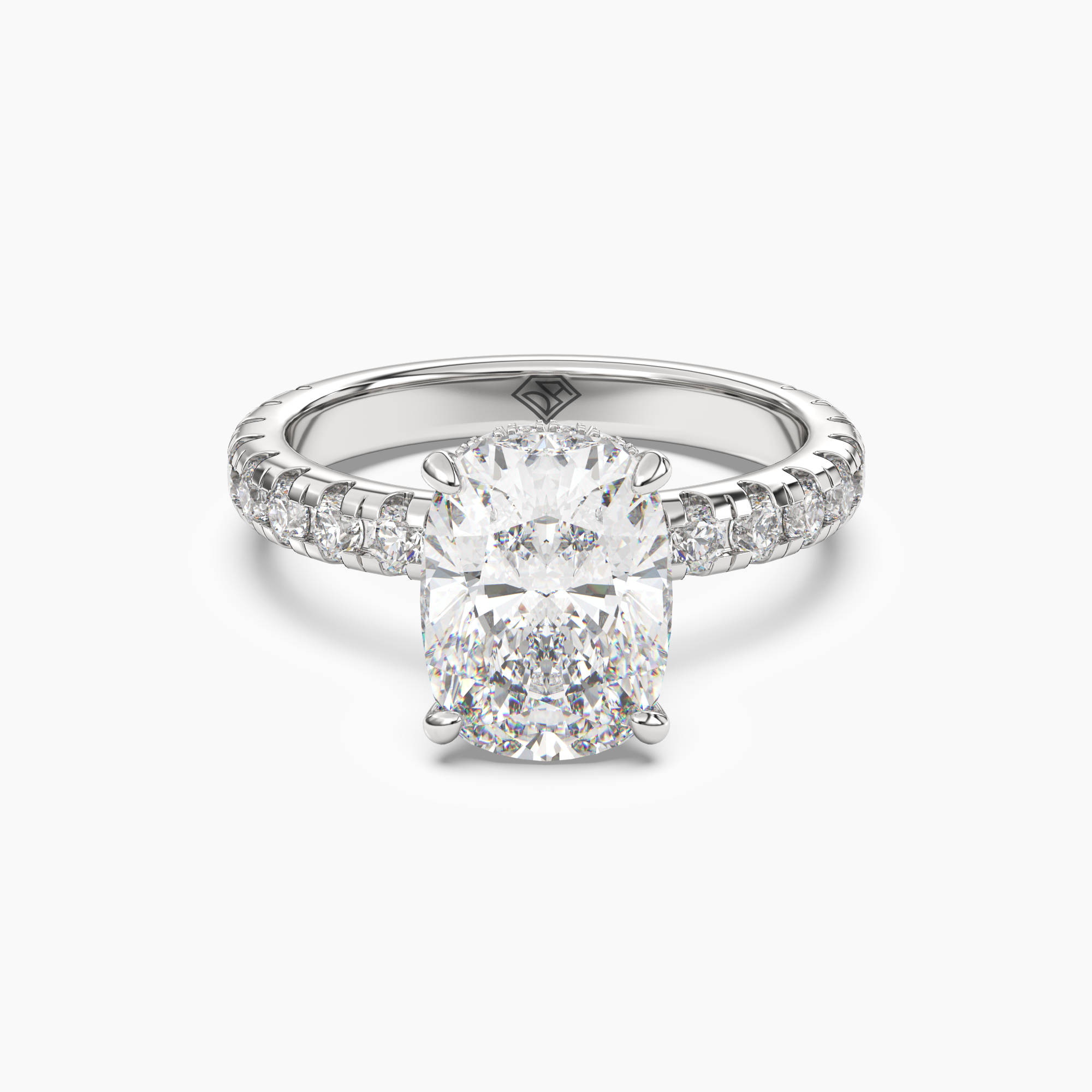 OBSER213 - Oasis Cushion engagement ring setting view 1