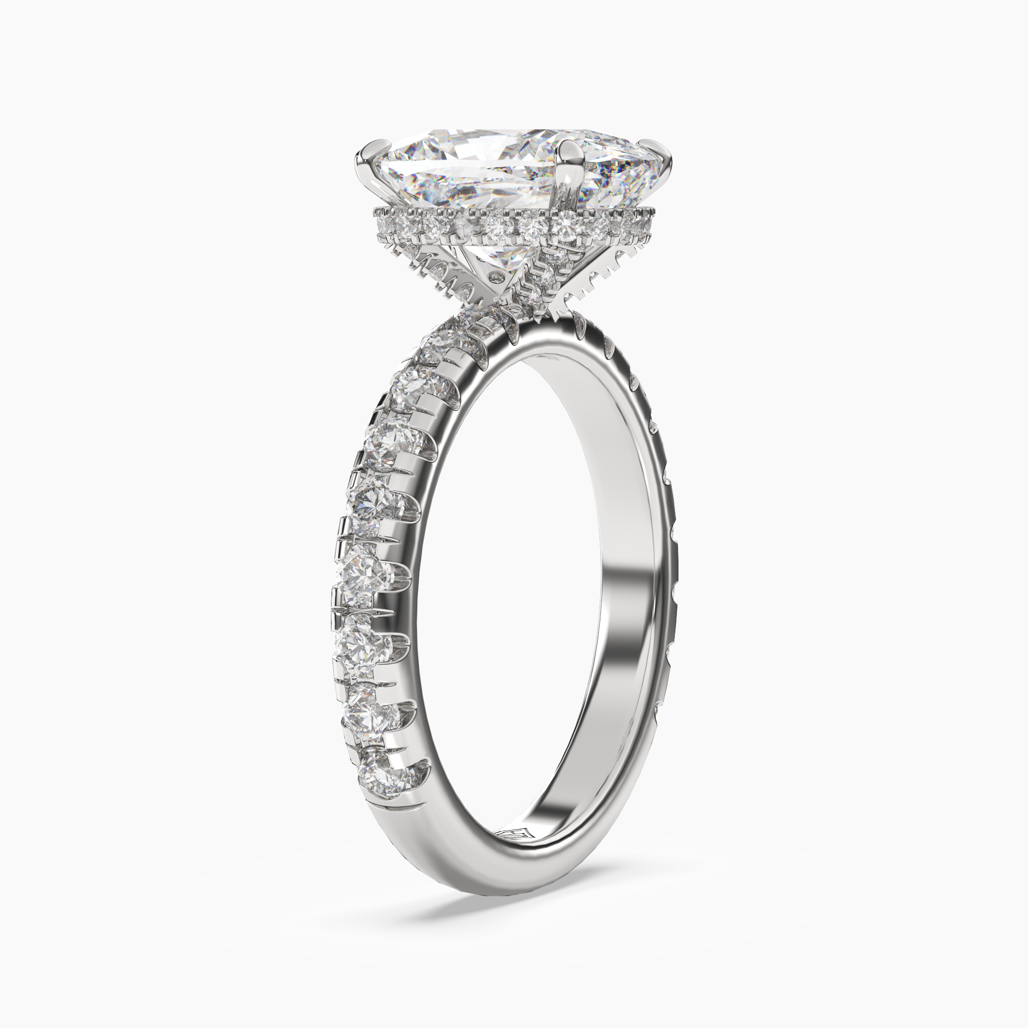 OBSER213 - Oasis Cushion engagement ring setting view 2