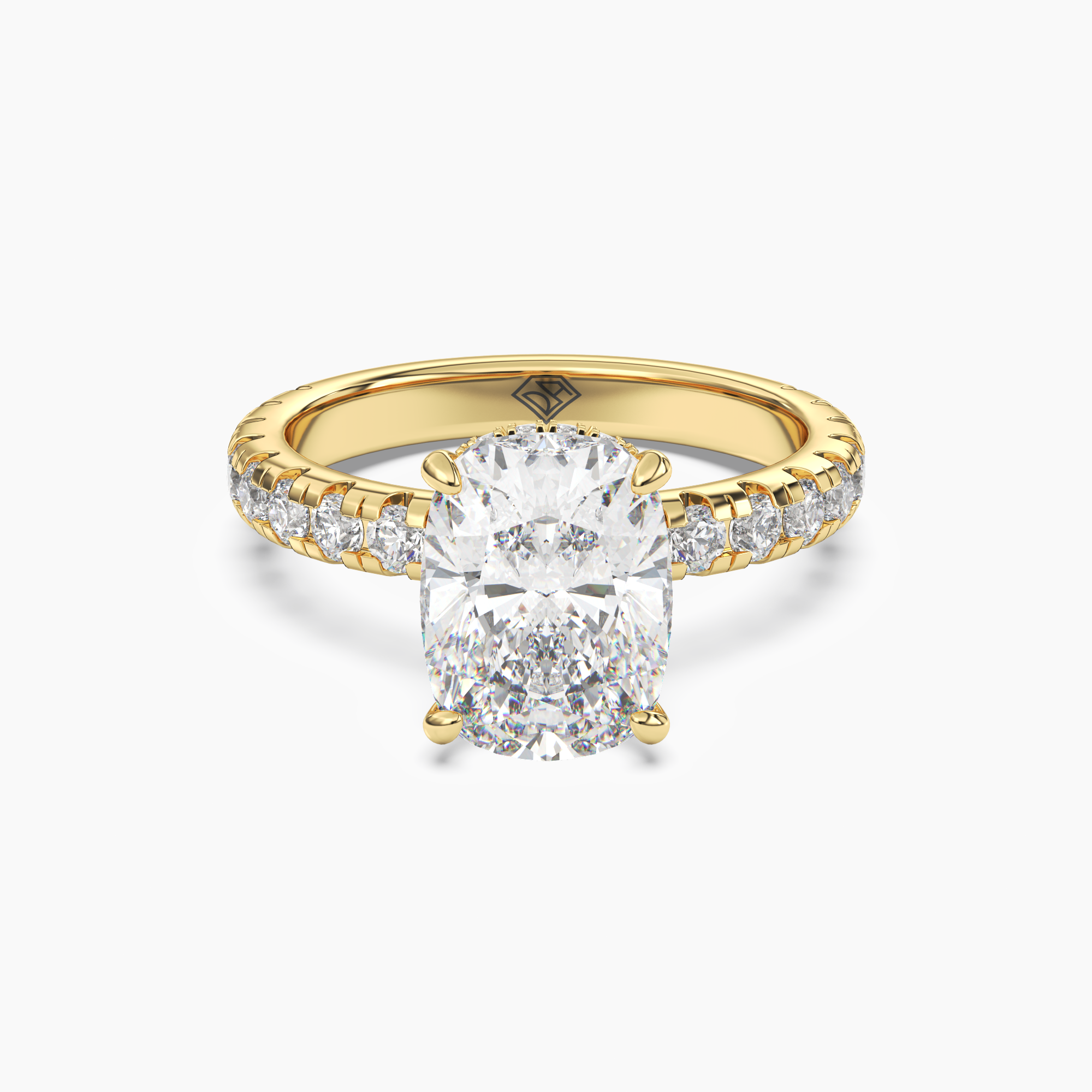 OBSER213 - Oasis Cushion engagement ring setting view 4