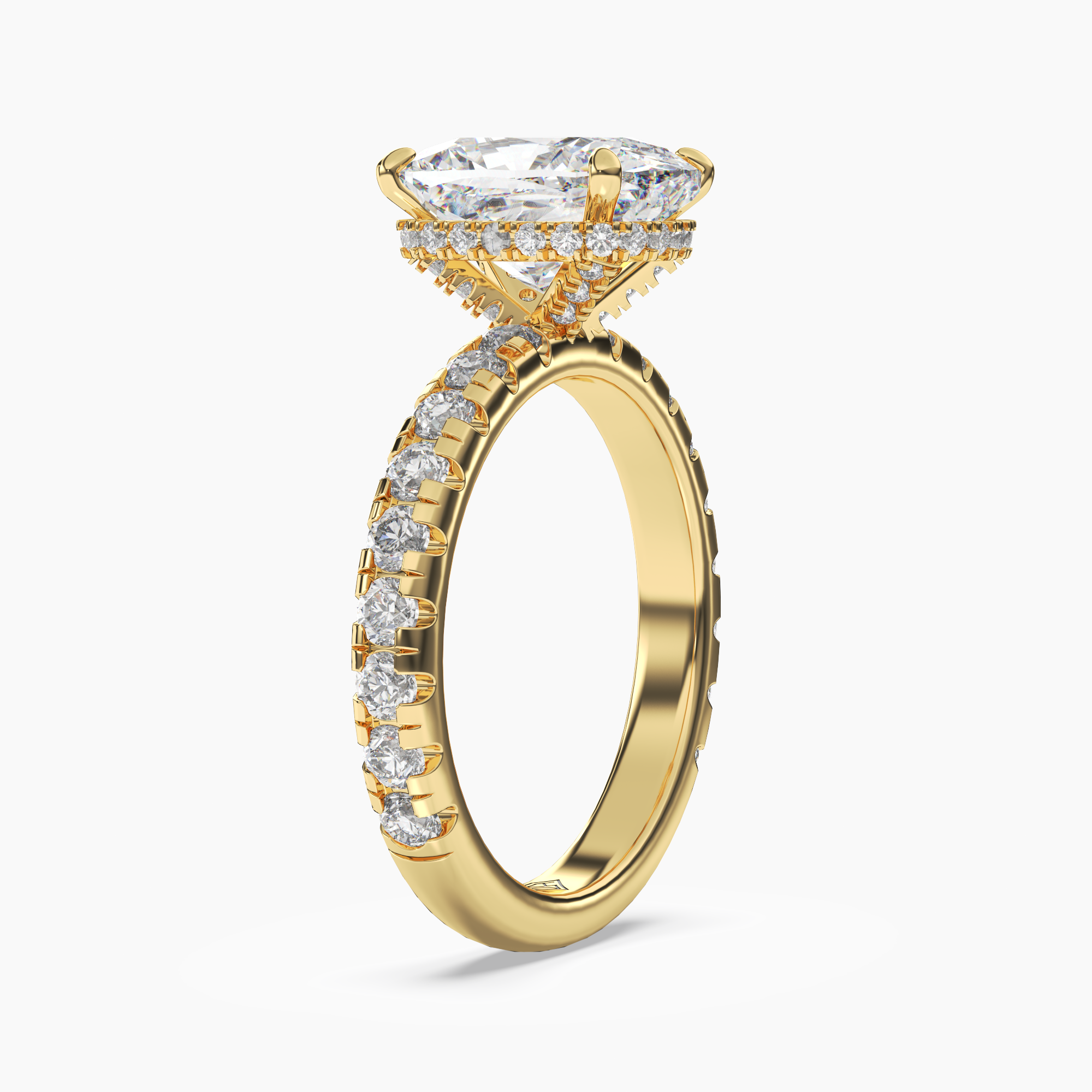 OBSER213 - Oasis Cushion engagement ring setting view 5
