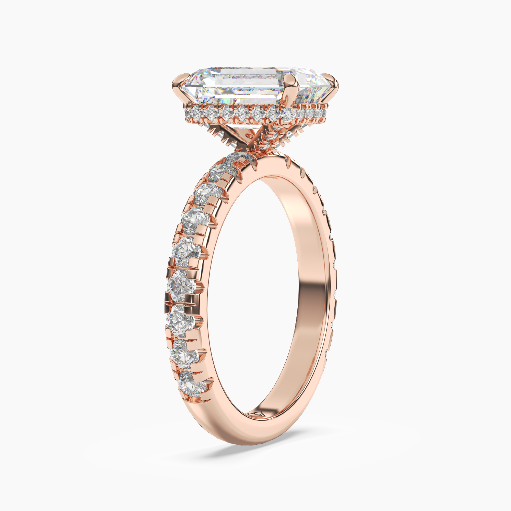 OBSER115 - Oasis Emerald engagement ring setting view 8