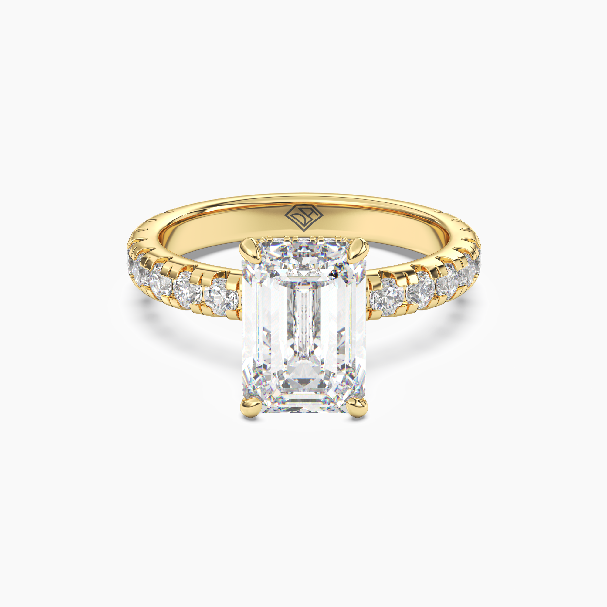 OBSER115 - Oasis Emerald engagement ring setting view 4