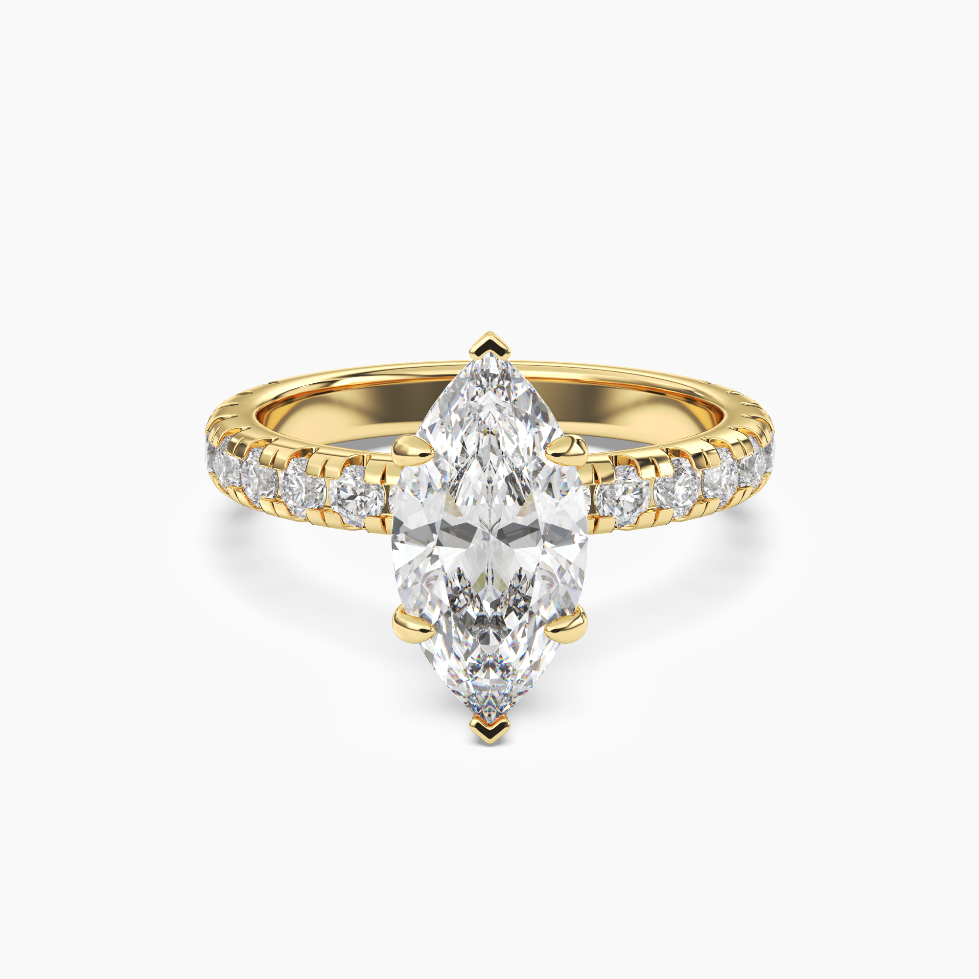 OBSER212 - Oasis Marquise engagement ring setting view 4