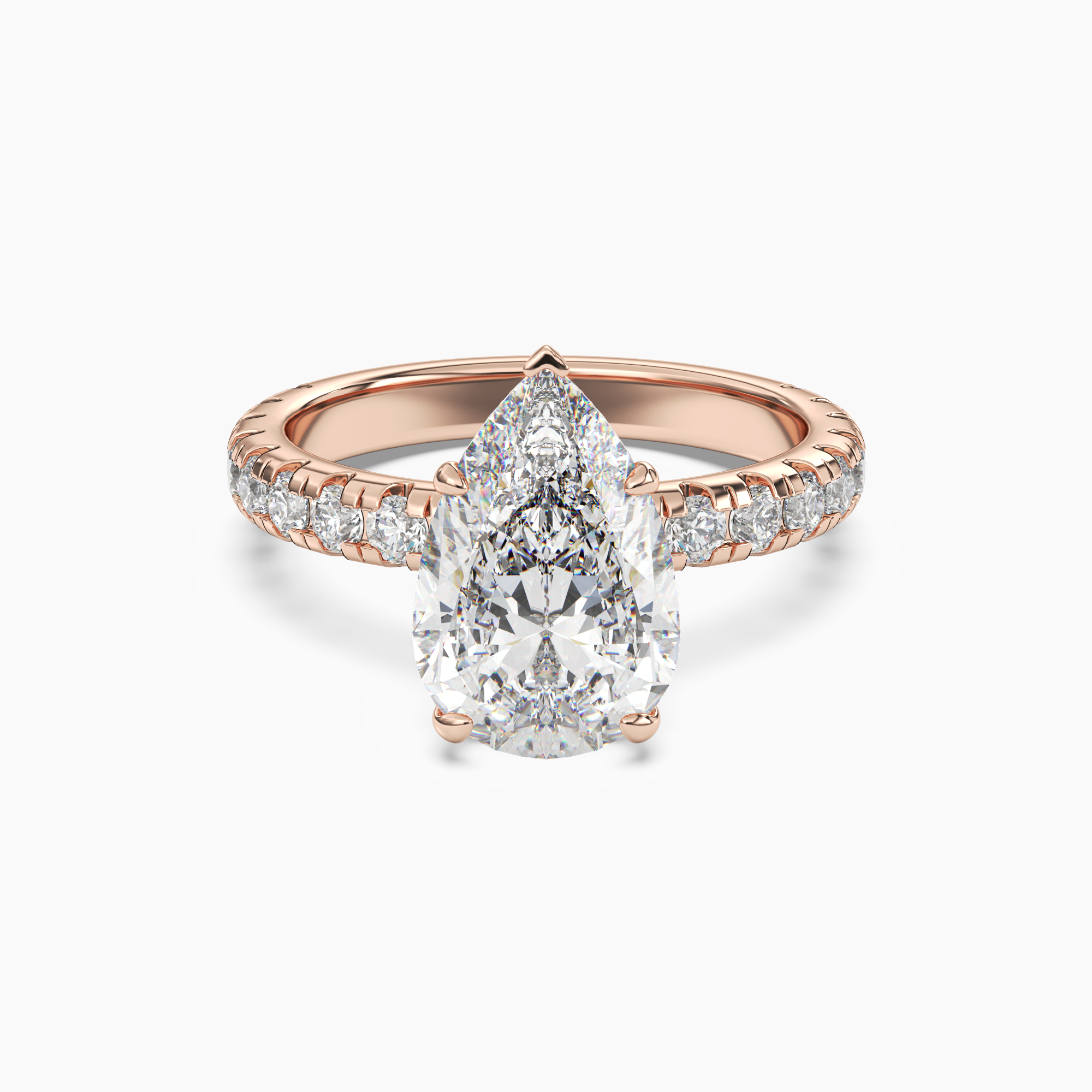 OBSER114 - Oasis Pear engagement ring setting view 7