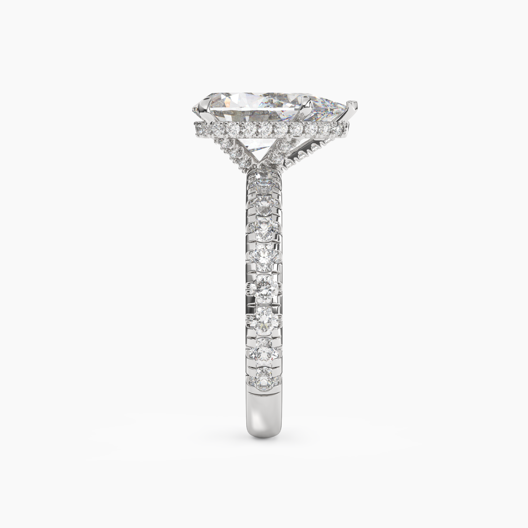 OBSER114 - Oasis Pear engagement ring setting view 3