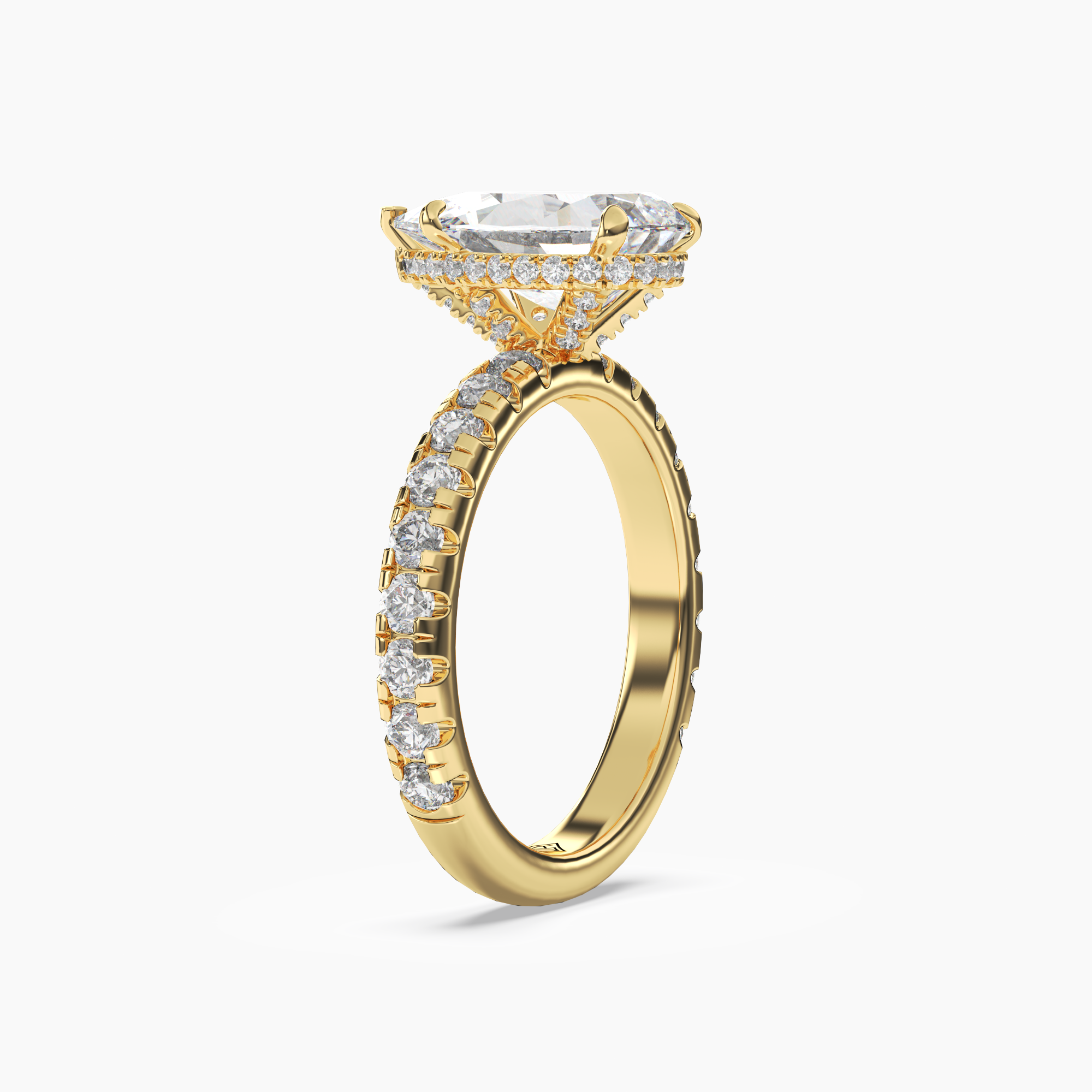 OBSER114 - Oasis Pear engagement ring setting view 5