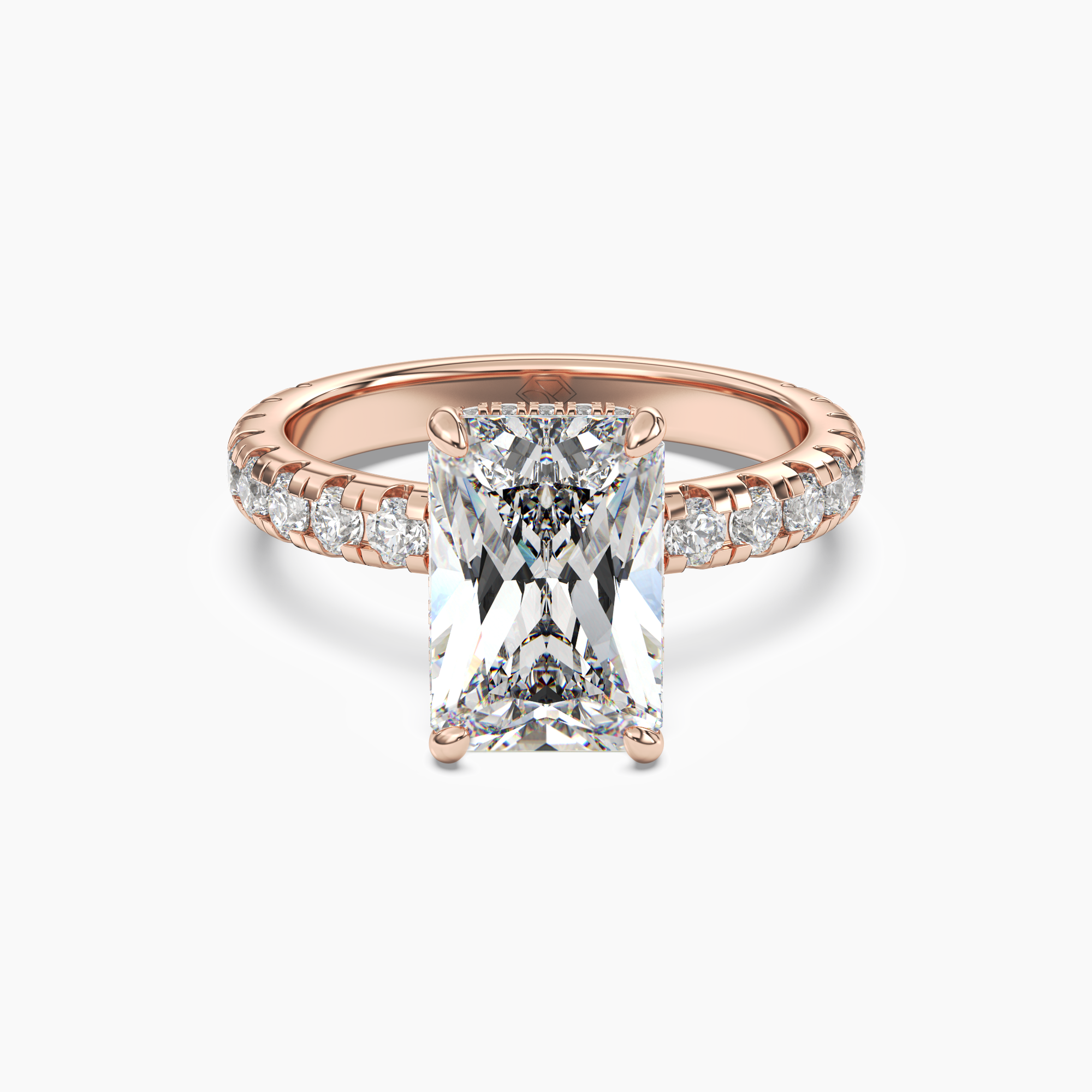OBSER009 - Oasis Radiant engagement ring setting view 7