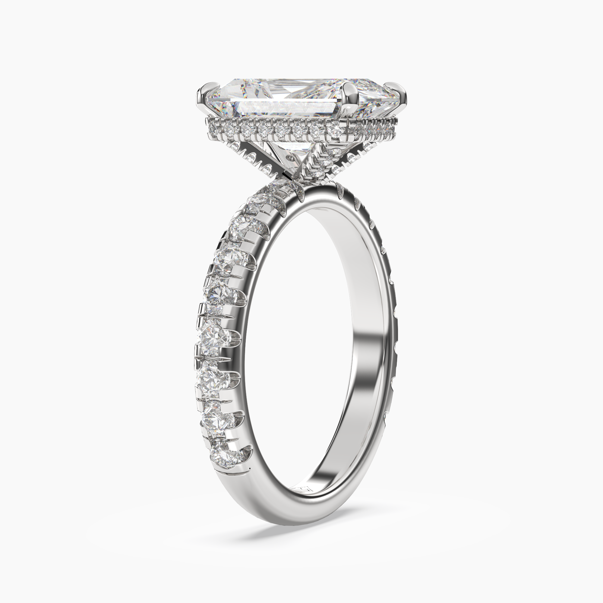 OBSER009 - Oasis Radiant engagement ring setting view 2