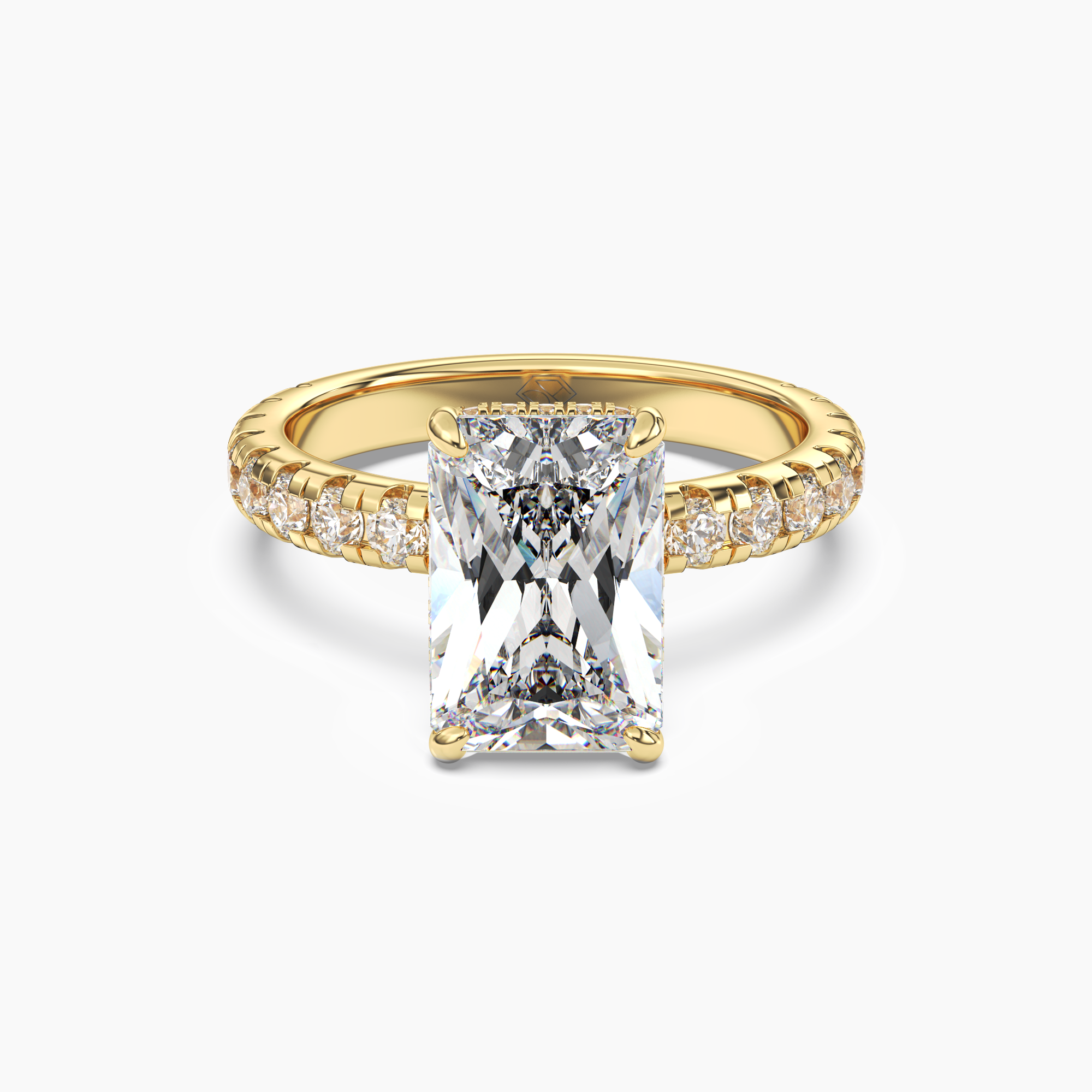 OBSER009 - Oasis Radiant engagement ring setting view 4