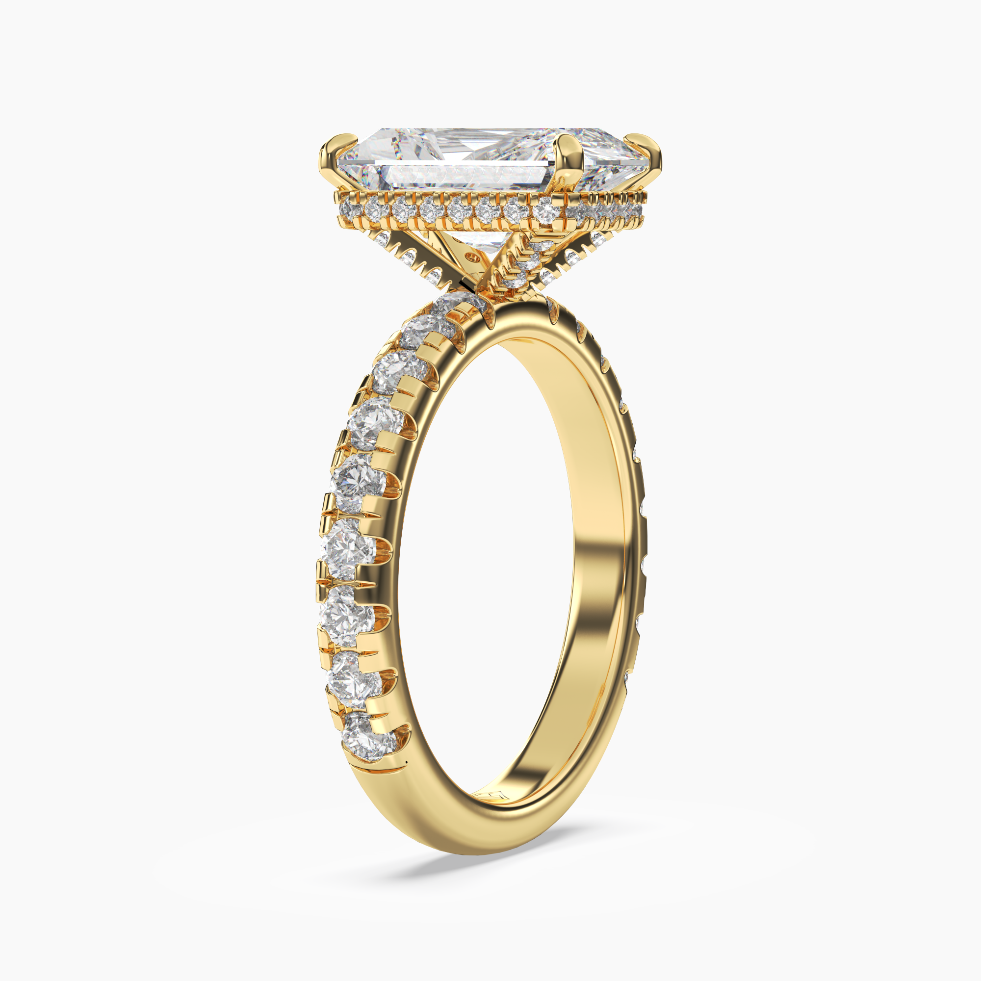 OBSER009 - Oasis Radiant engagement ring setting view 5