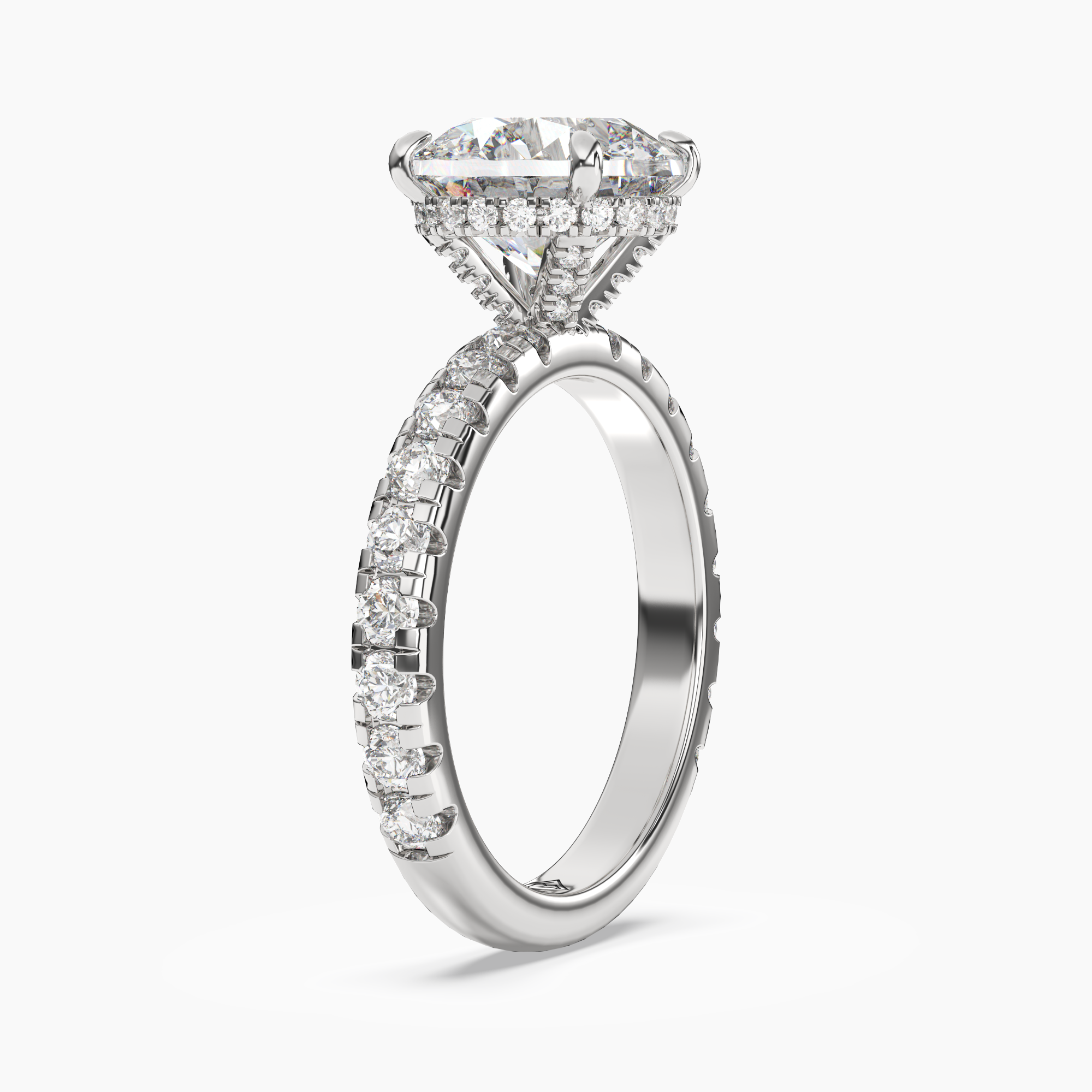 OBSER080 - Oasis Round engagement ring setting view 2