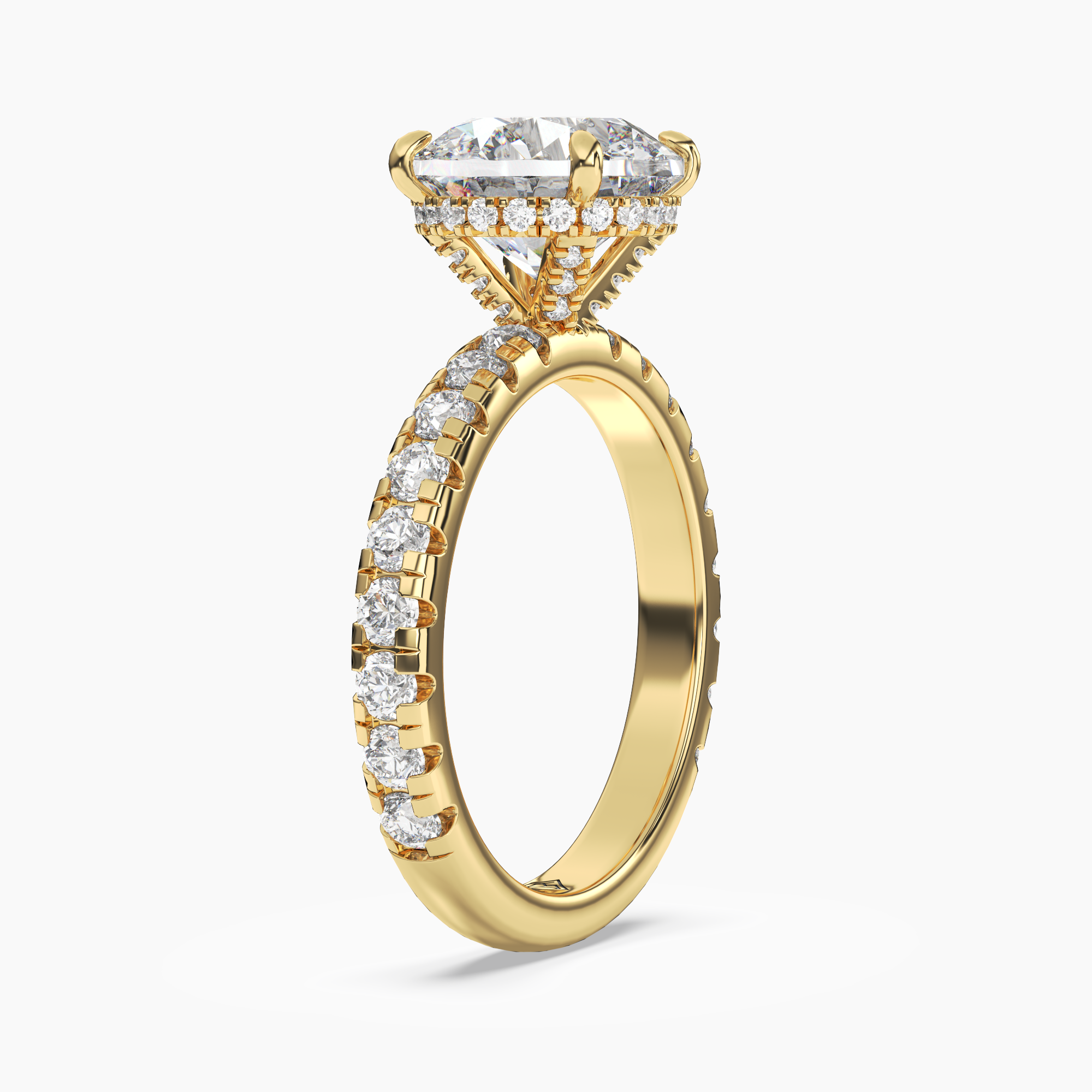 OBSER080 - Oasis Round engagement ring setting view 5