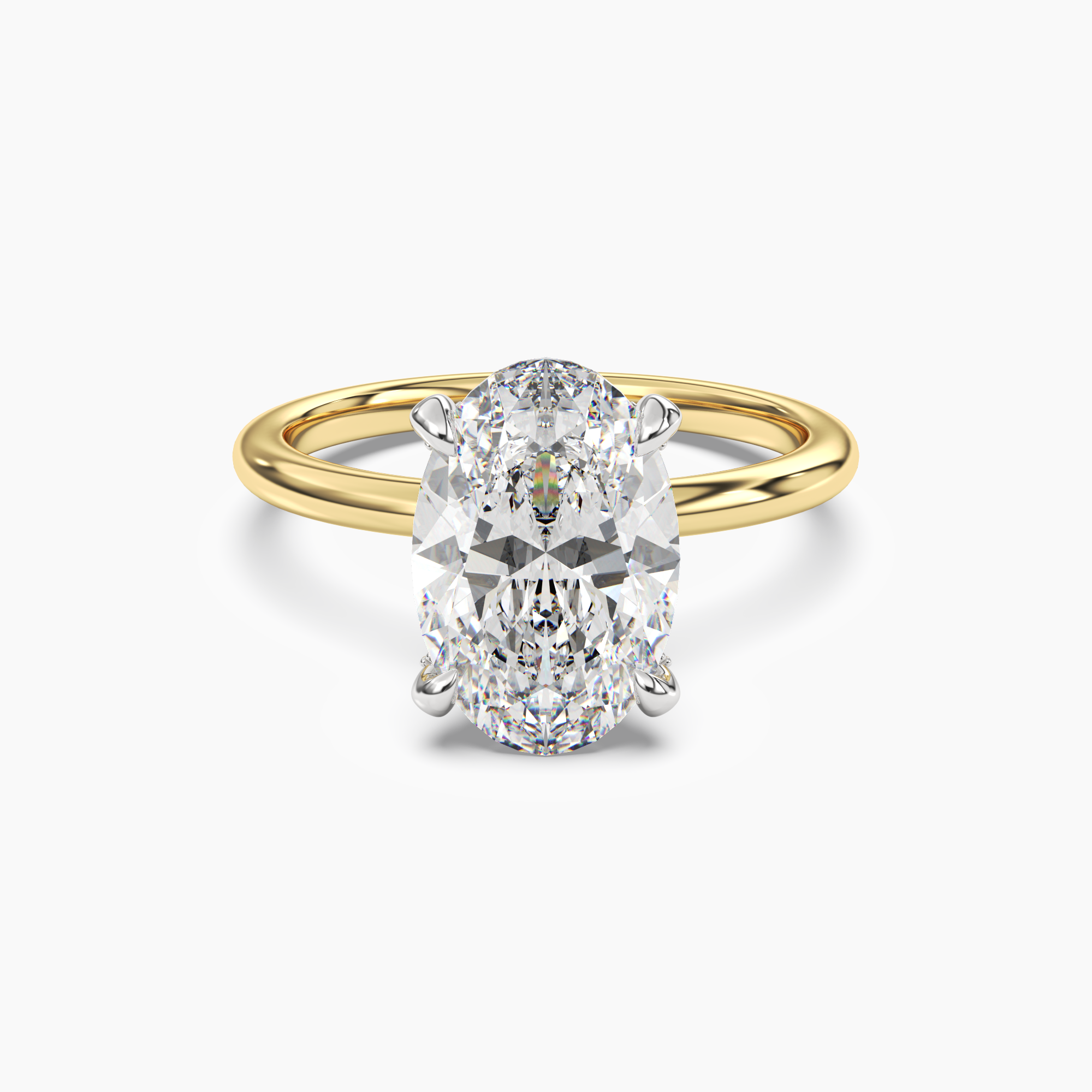 OBSER089 - Silk Oval engagement ring setting view 4