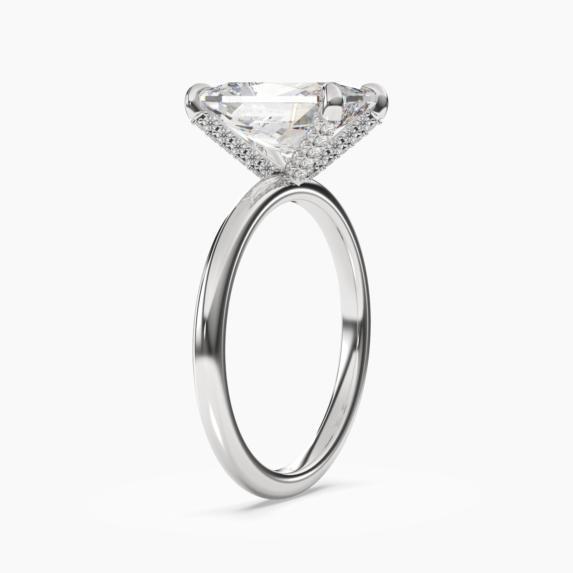 OBSER223 - Silk Radiant engagement ring setting view 2