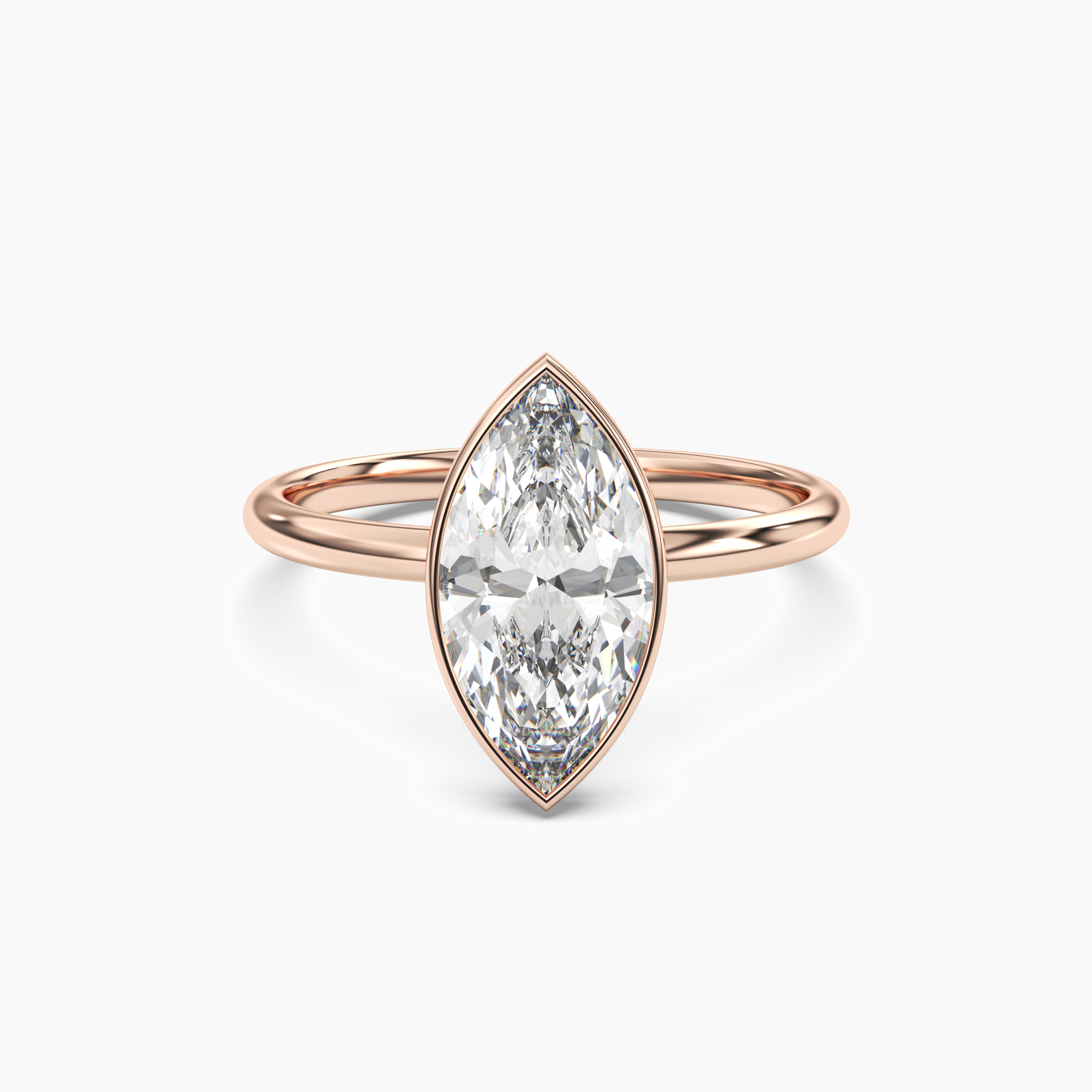 OBSER210 - Bezel Marquise engagement ring setting view 7