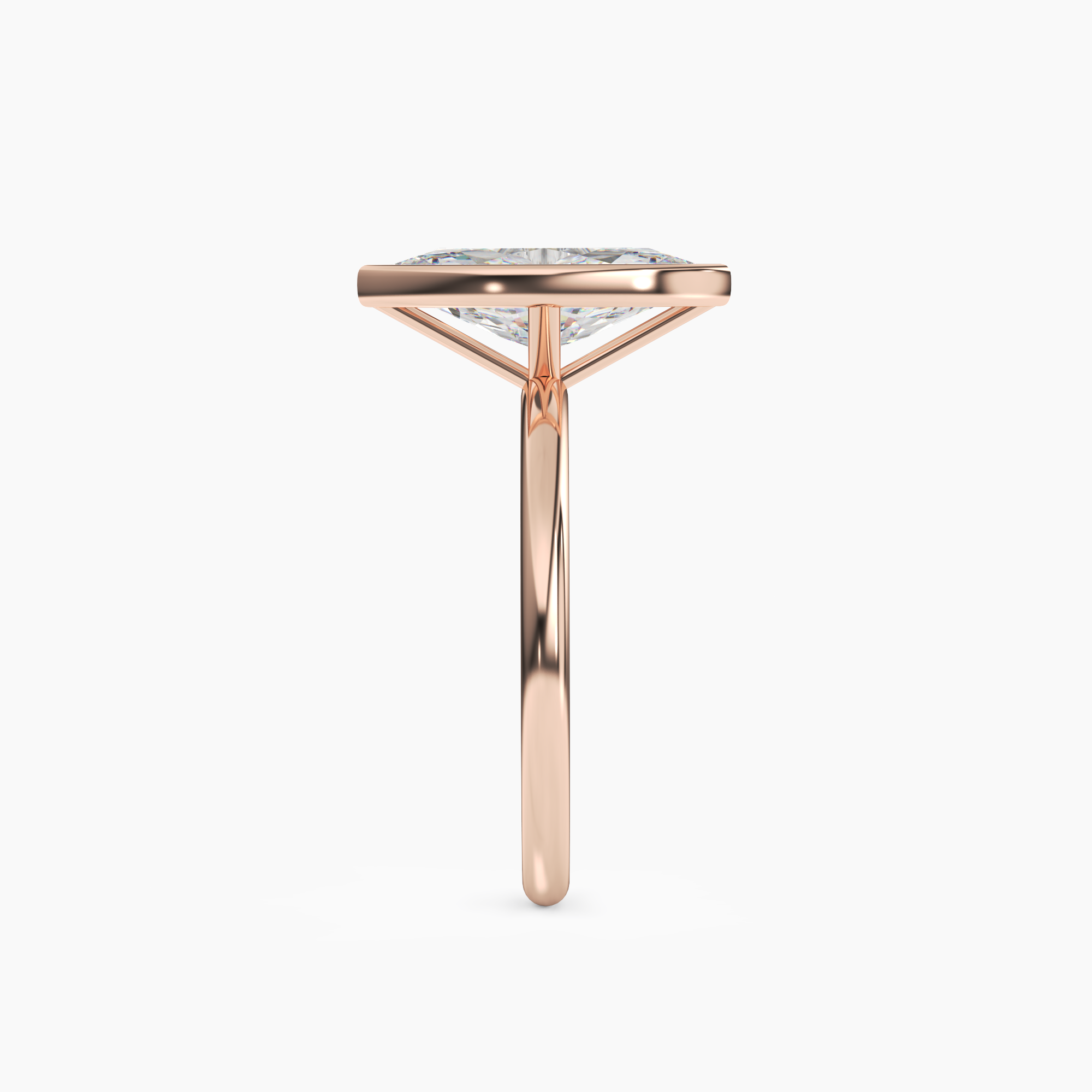 OBSER210 - Bezel Marquise engagement ring setting view 9