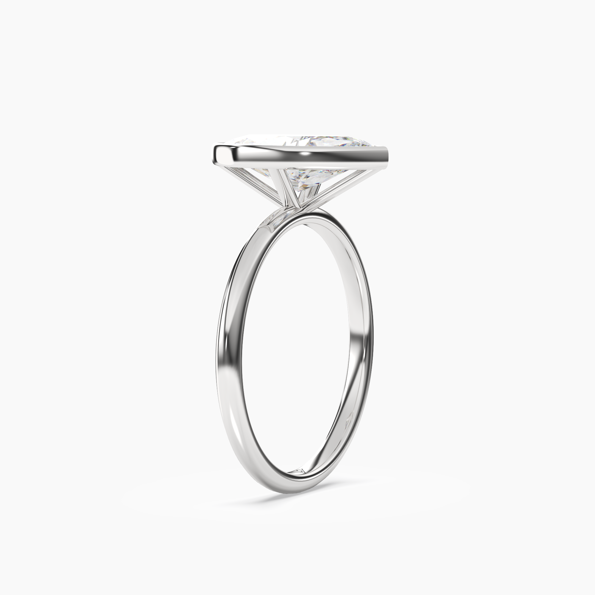 OBSER210 - Bezel Marquise engagement ring setting view 2