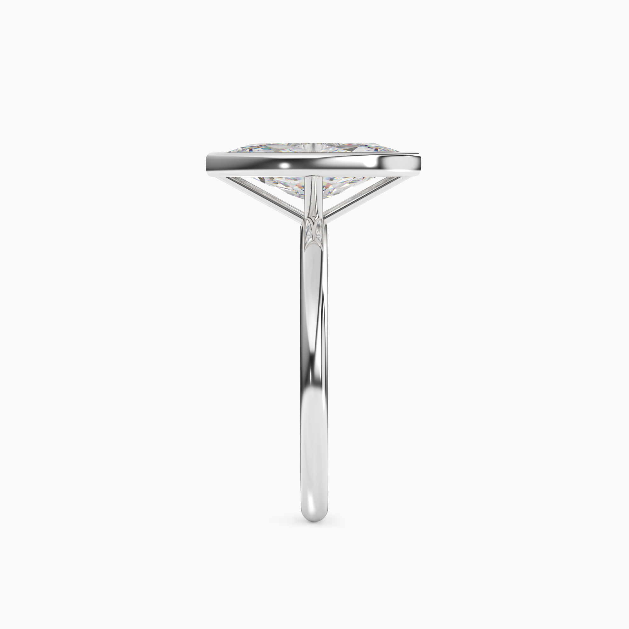 OBSER210 - Bezel Marquise engagement ring setting view 3