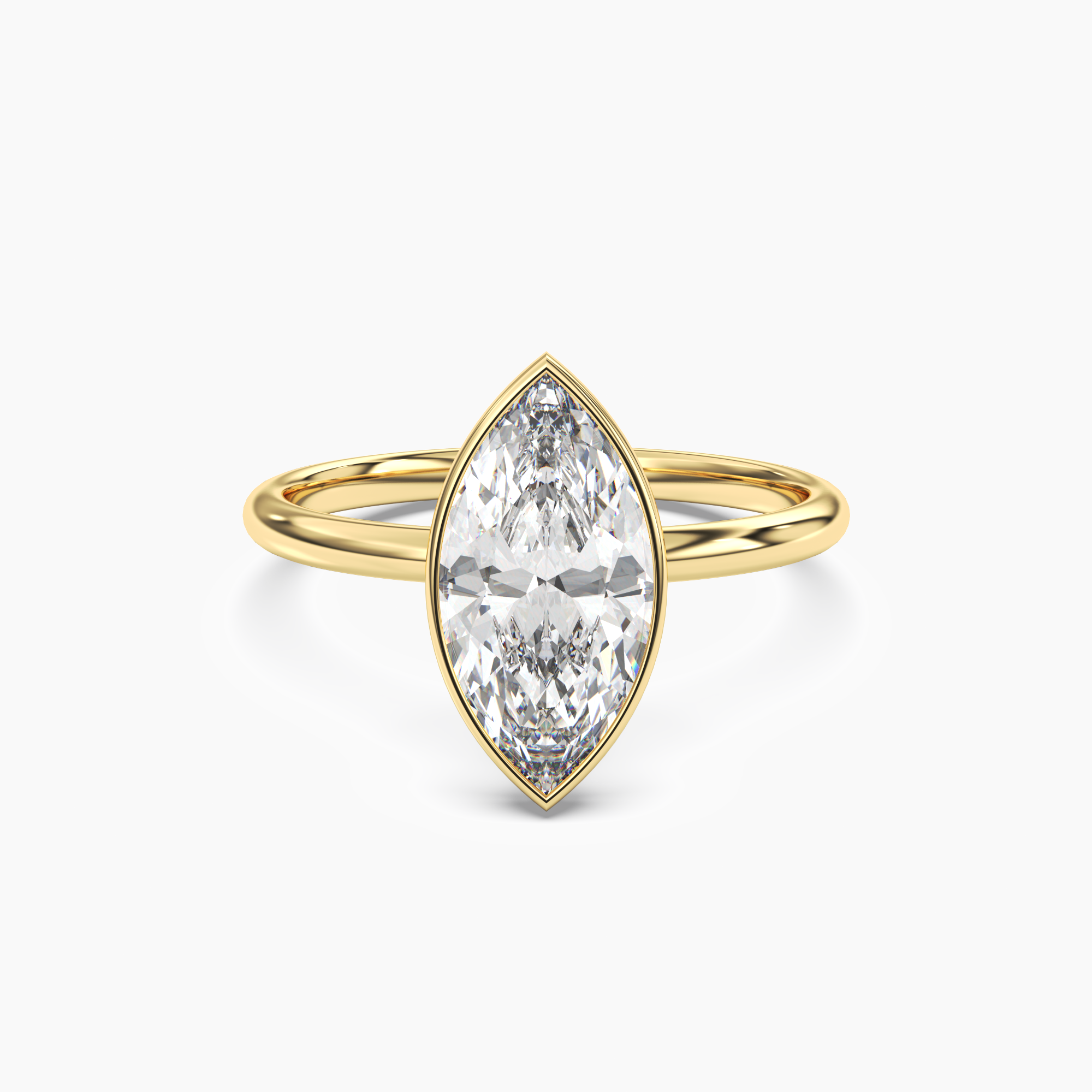 OBSER210 - Bezel Marquise engagement ring setting view 4