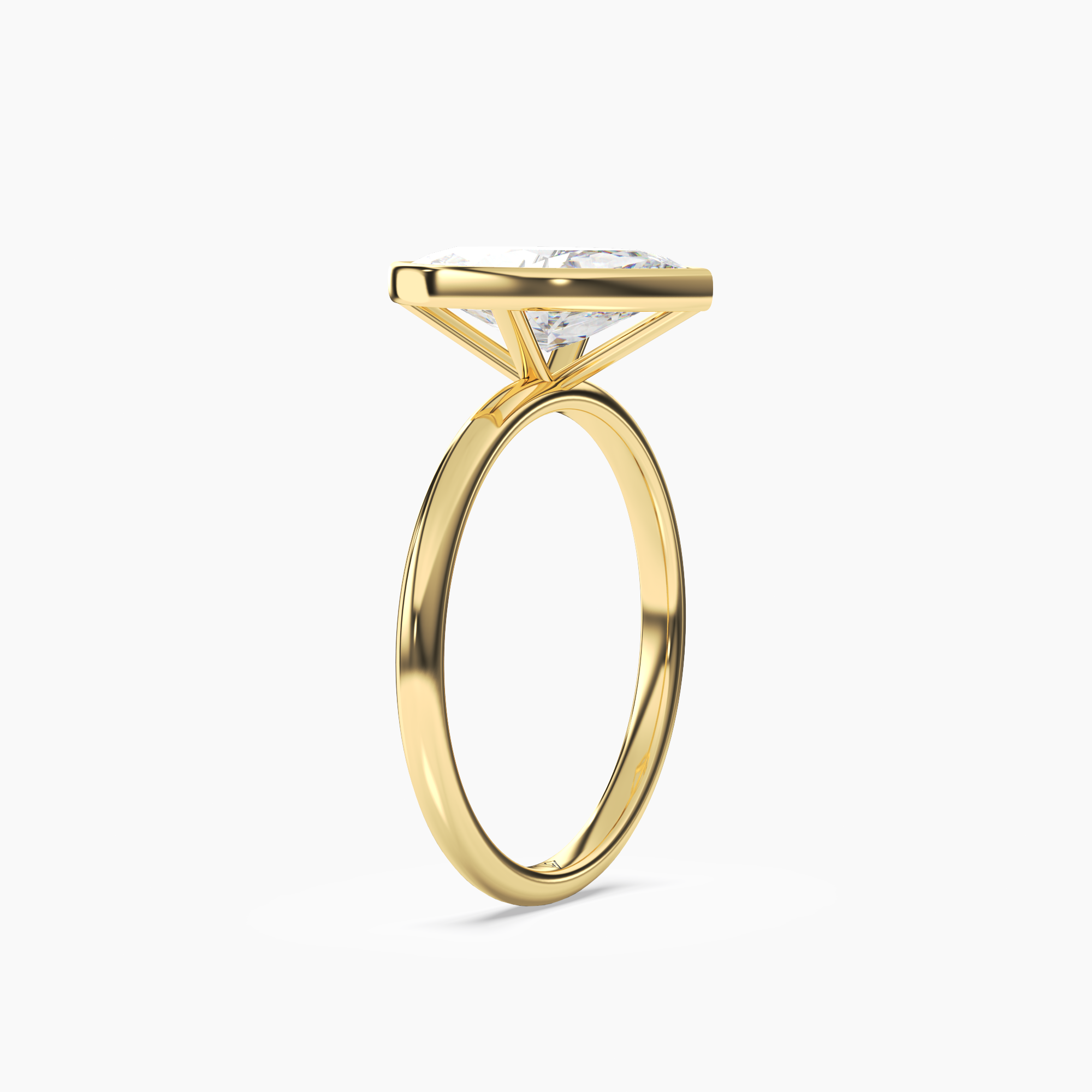 OBSER210 - Bezel Marquise engagement ring setting view 5