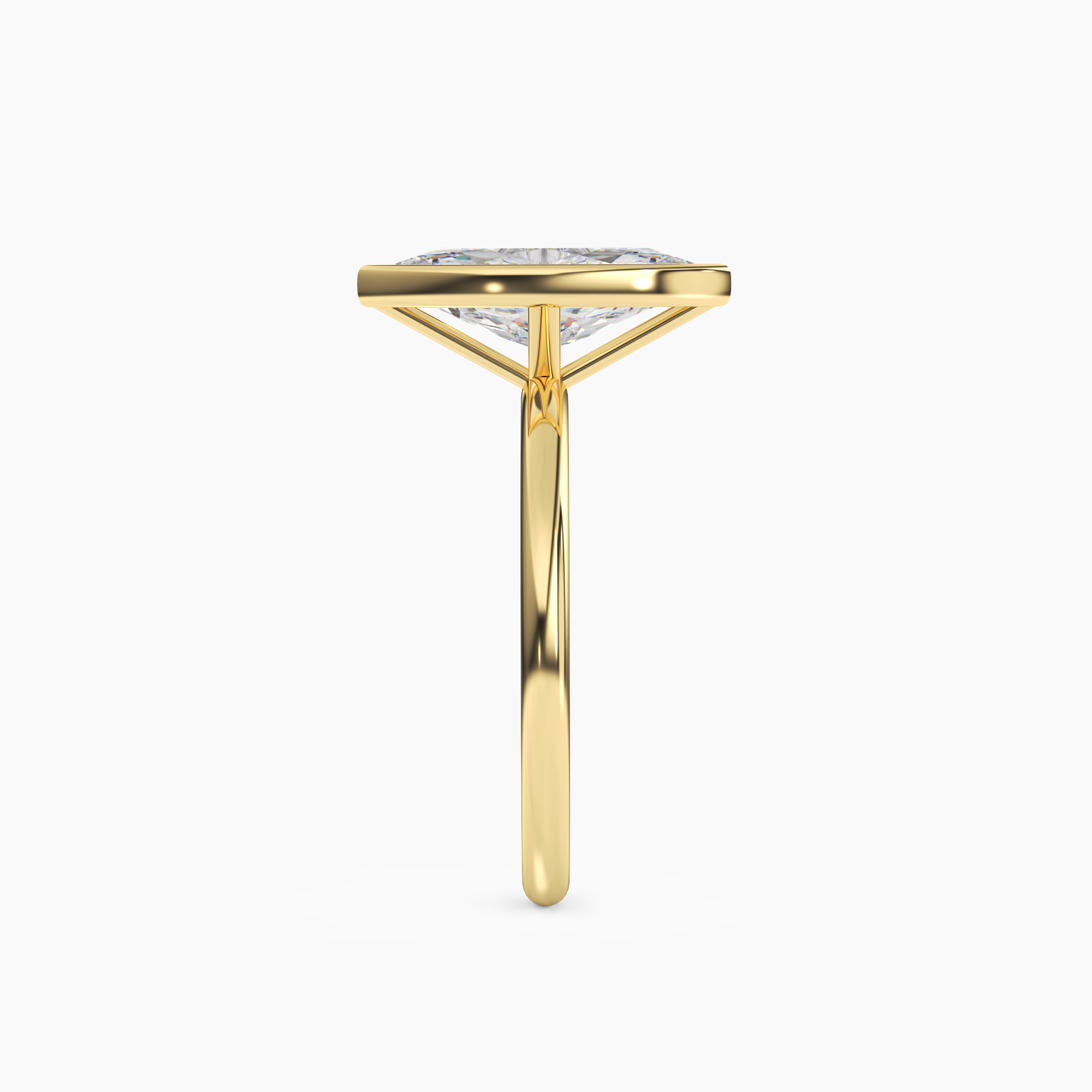OBSER210 - Bezel Marquise engagement ring setting view 6