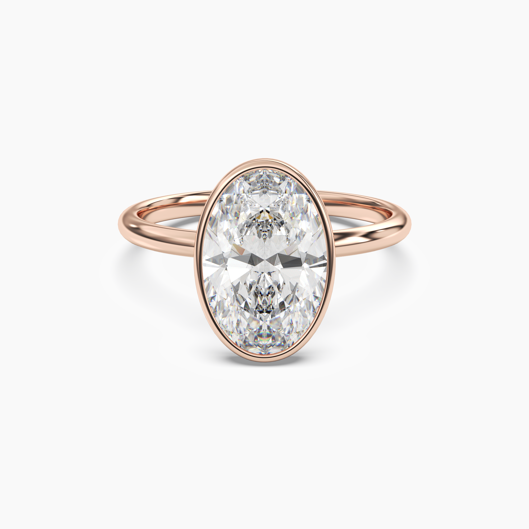 OBSER038 - Bezel Oval engagement ring setting view 7