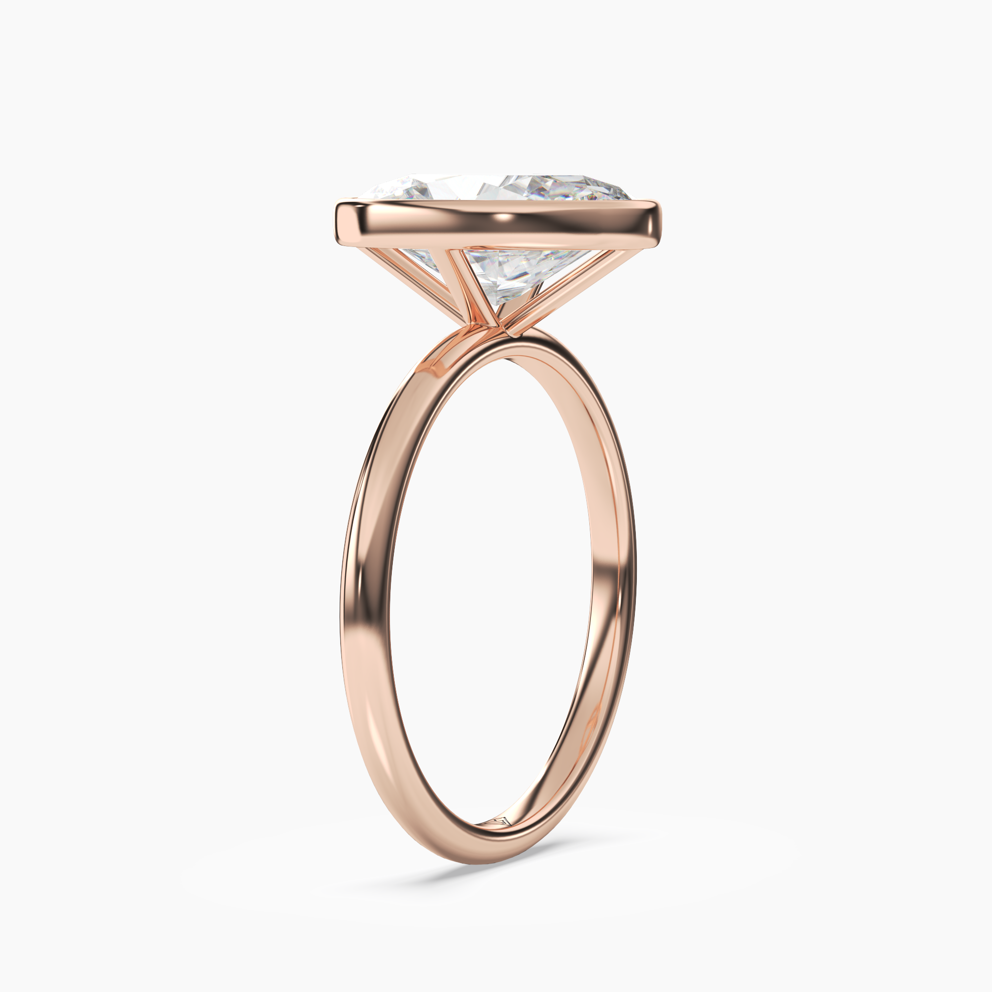 OBSER038 - Bezel Oval engagement ring setting view 8