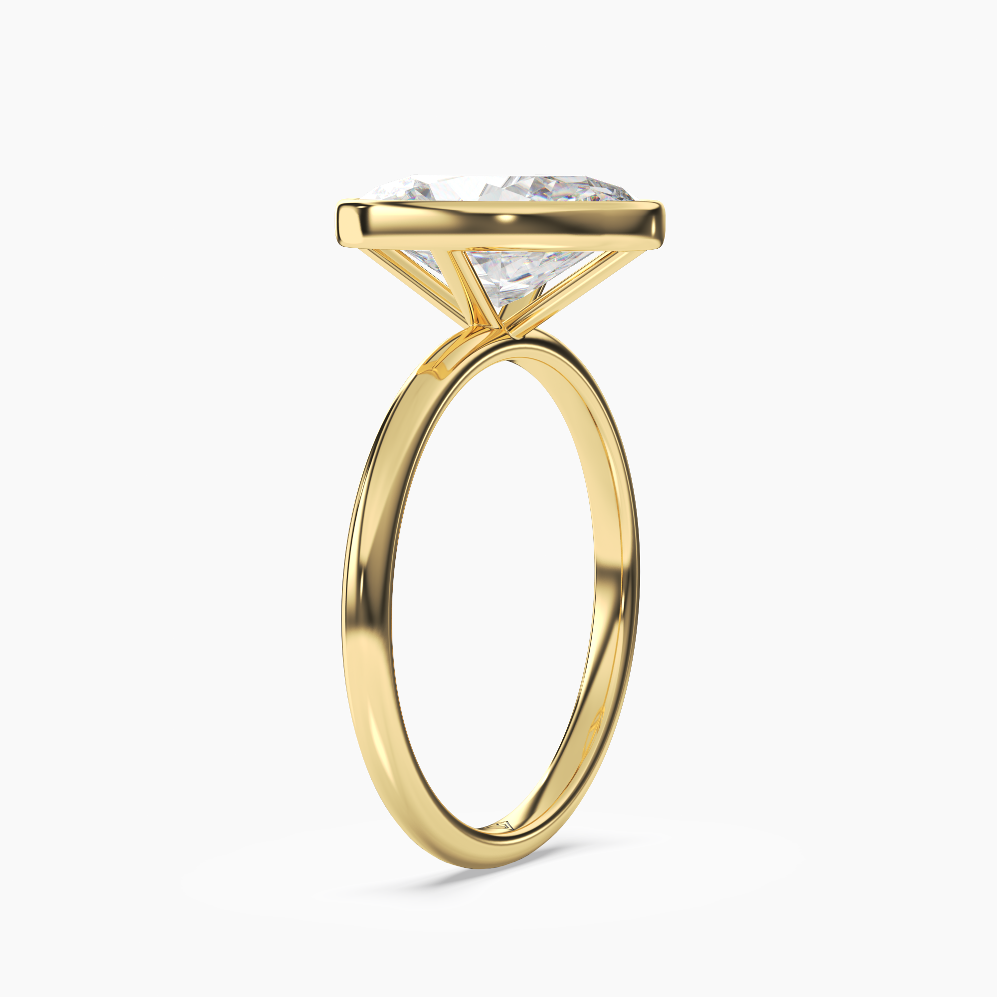 OBSER038 - Bezel Oval engagement ring setting view 5