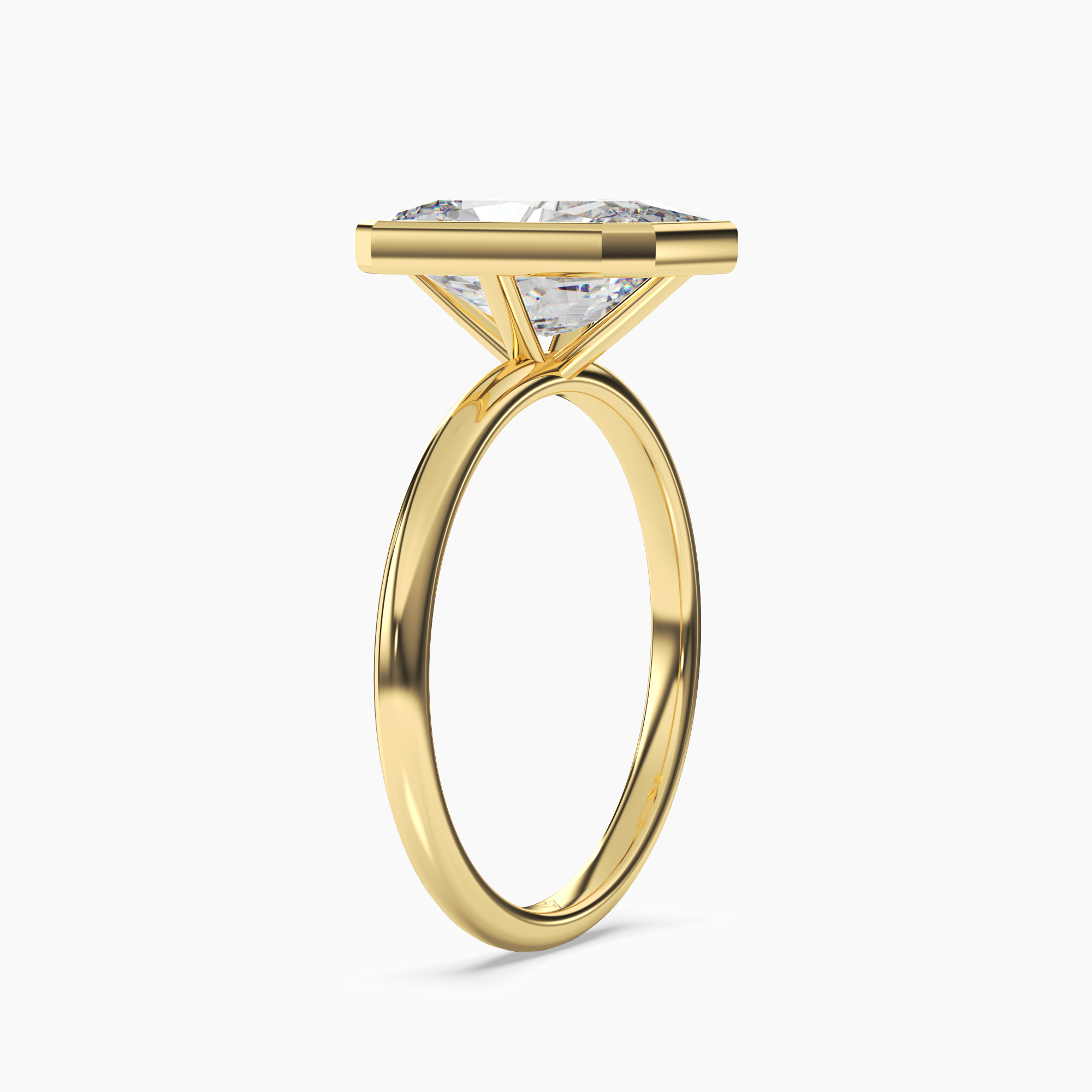 OBSER055 - Bezel Radiant engagement ring setting view 5