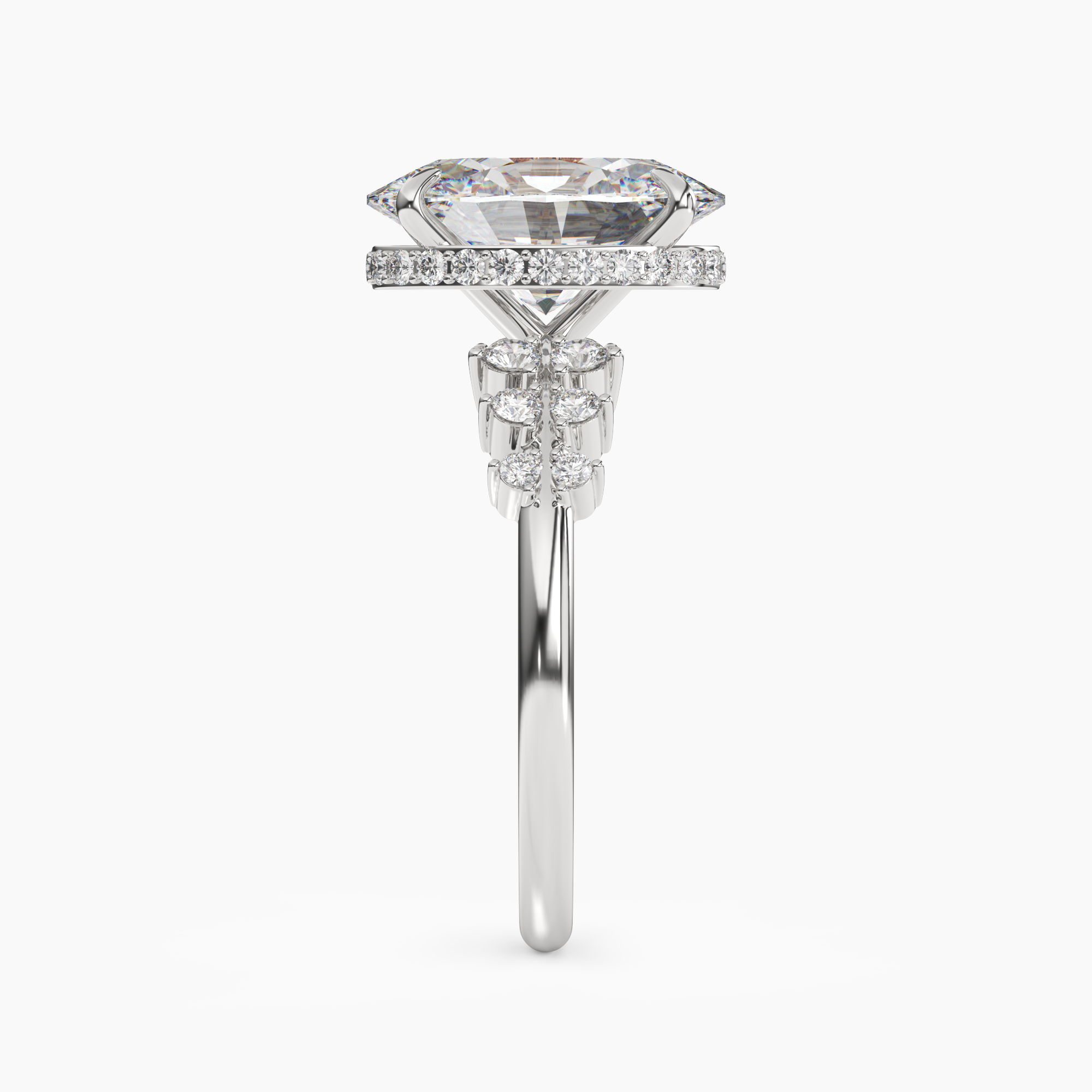 OBSER054 - Violet Oval engagement ring setting view 3