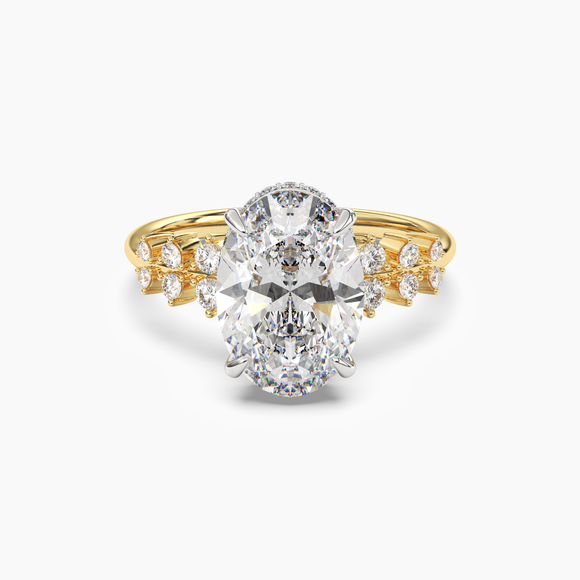 OBSER054 - Violet Oval engagement ring setting view 4