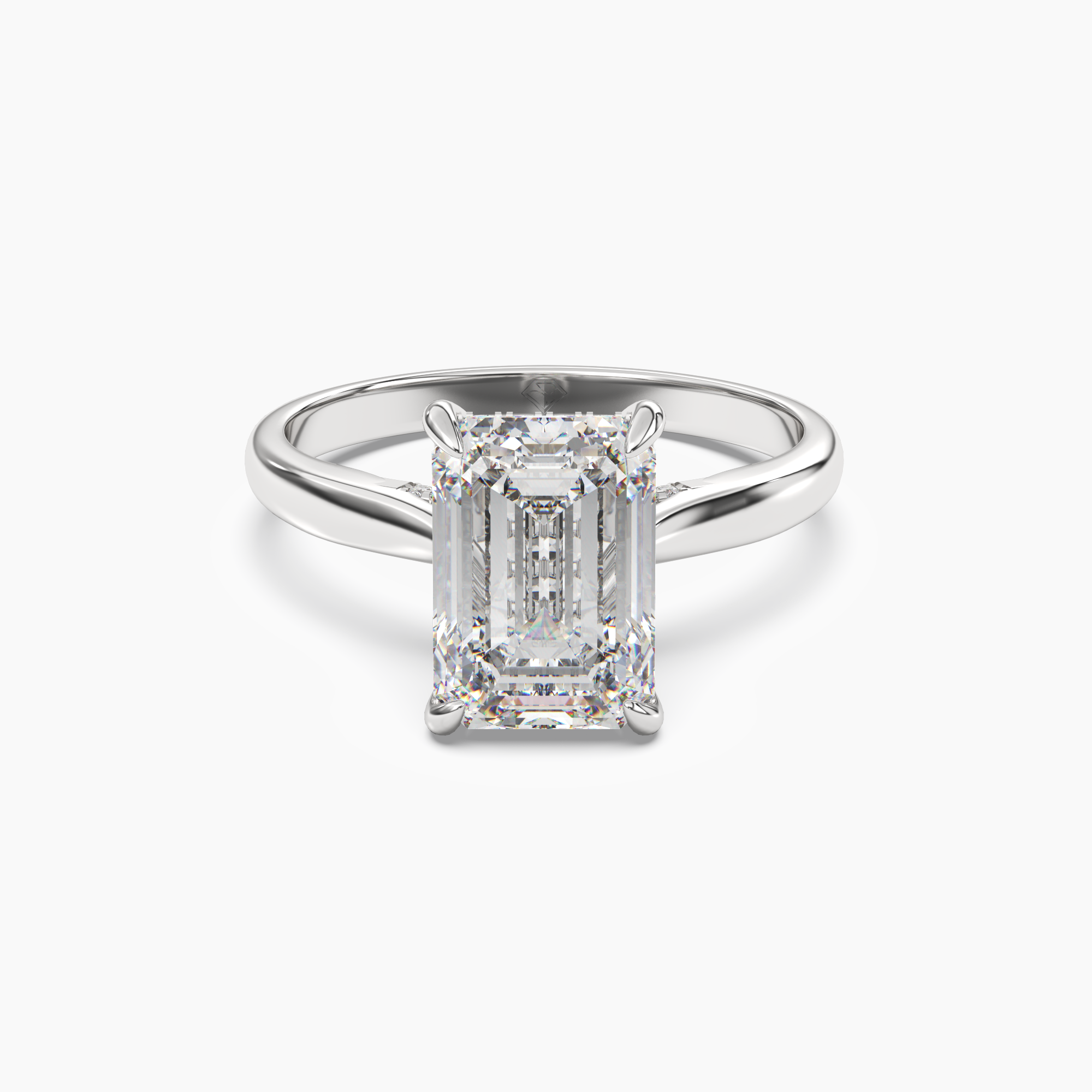 OBSER052 - Hestia Emerald engagement ring setting view 1