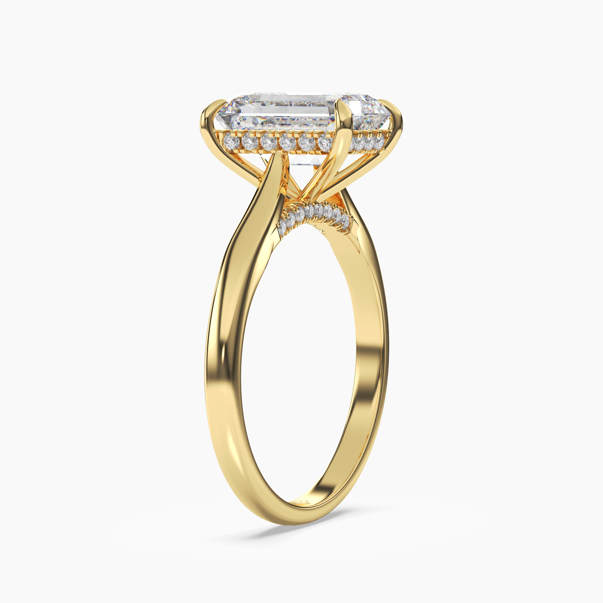OBSER052 - Hestia Emerald engagement ring setting view 5