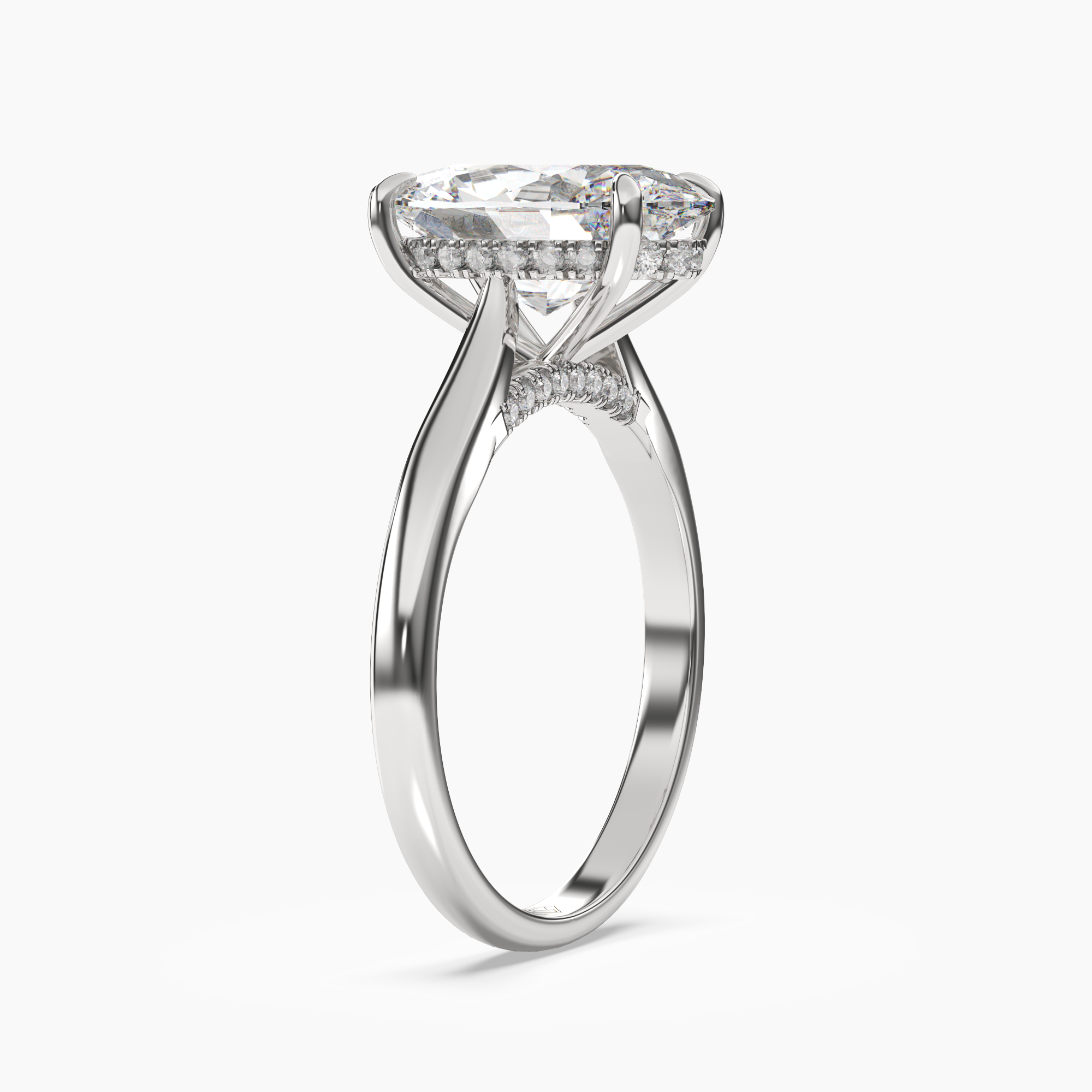 OBSER020 - Hestia Oval engagement ring setting view 2