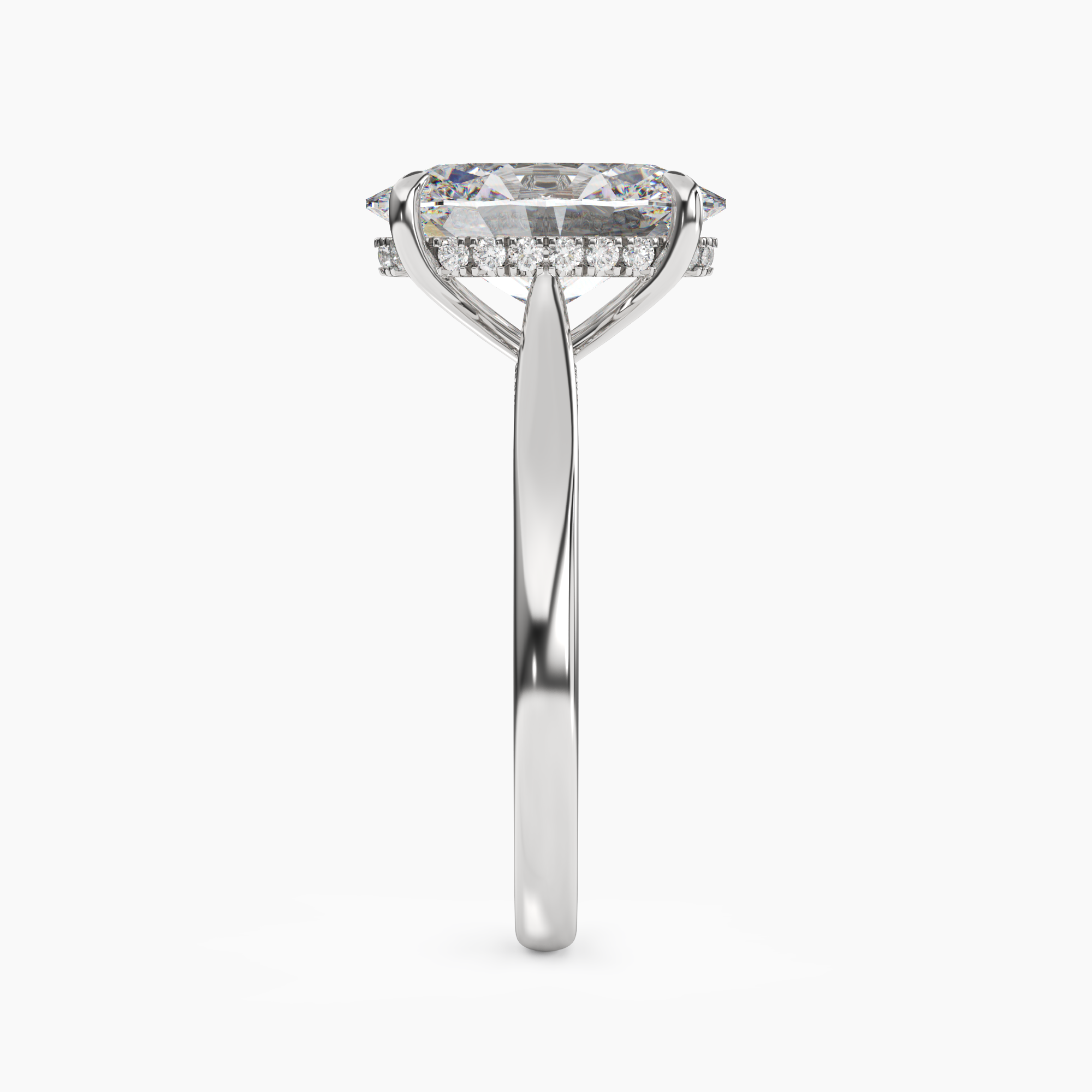 OBSER020 - Hestia Oval engagement ring setting view 3