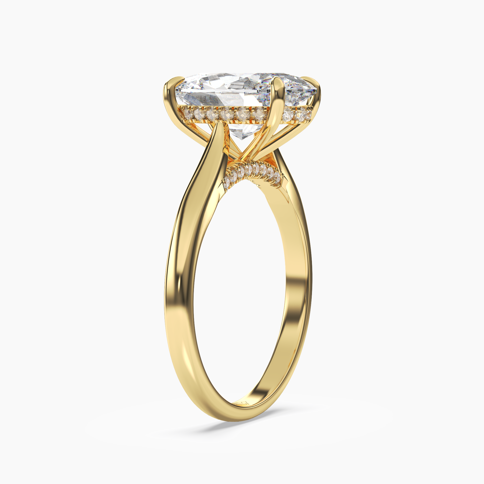 OBSER020 - Hestia Oval engagement ring setting view 5