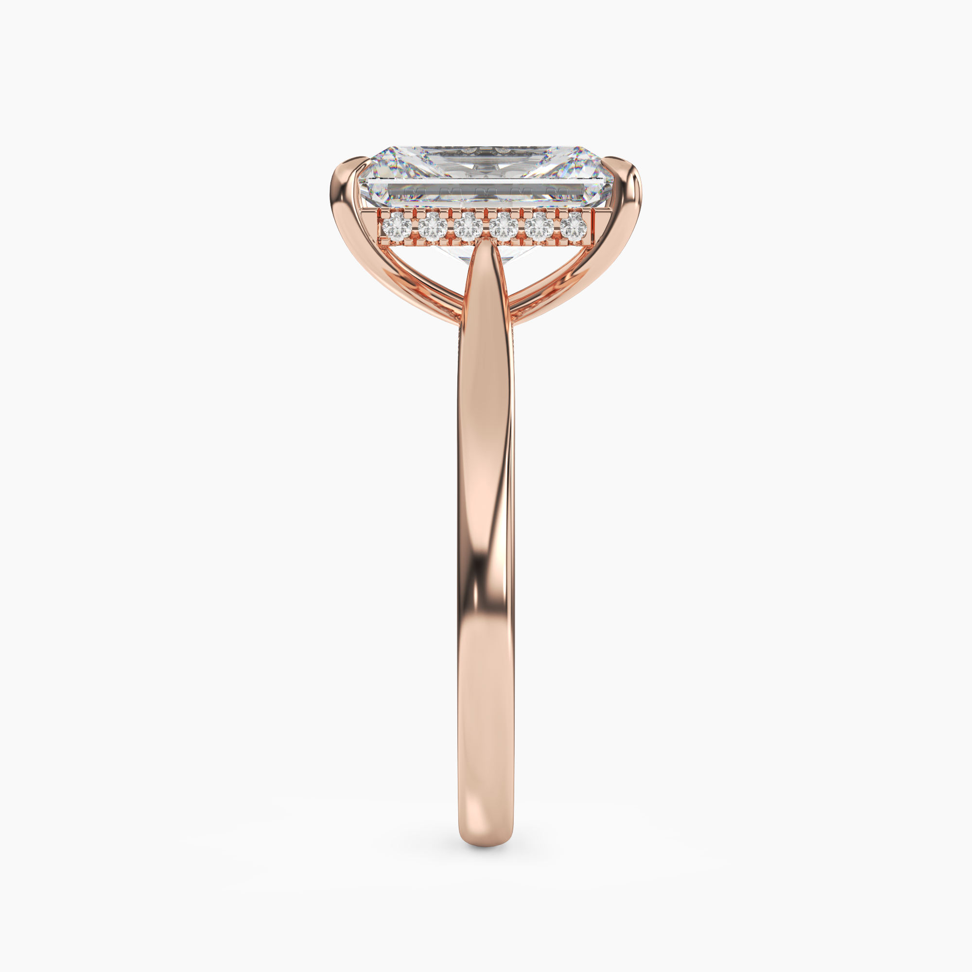 OBSER024 - Hestia Radiant engagement ring setting view 9