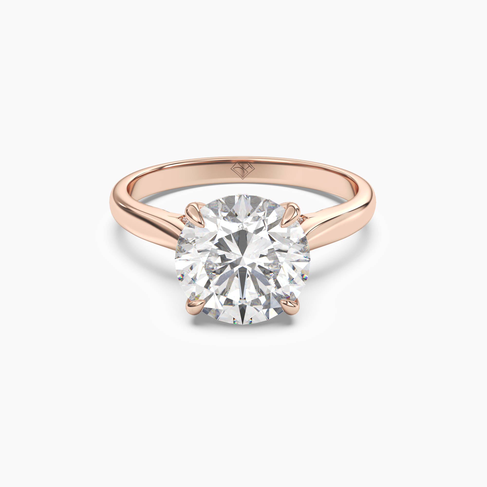 OBSER122 - Hestia Round engagement ring setting view 7