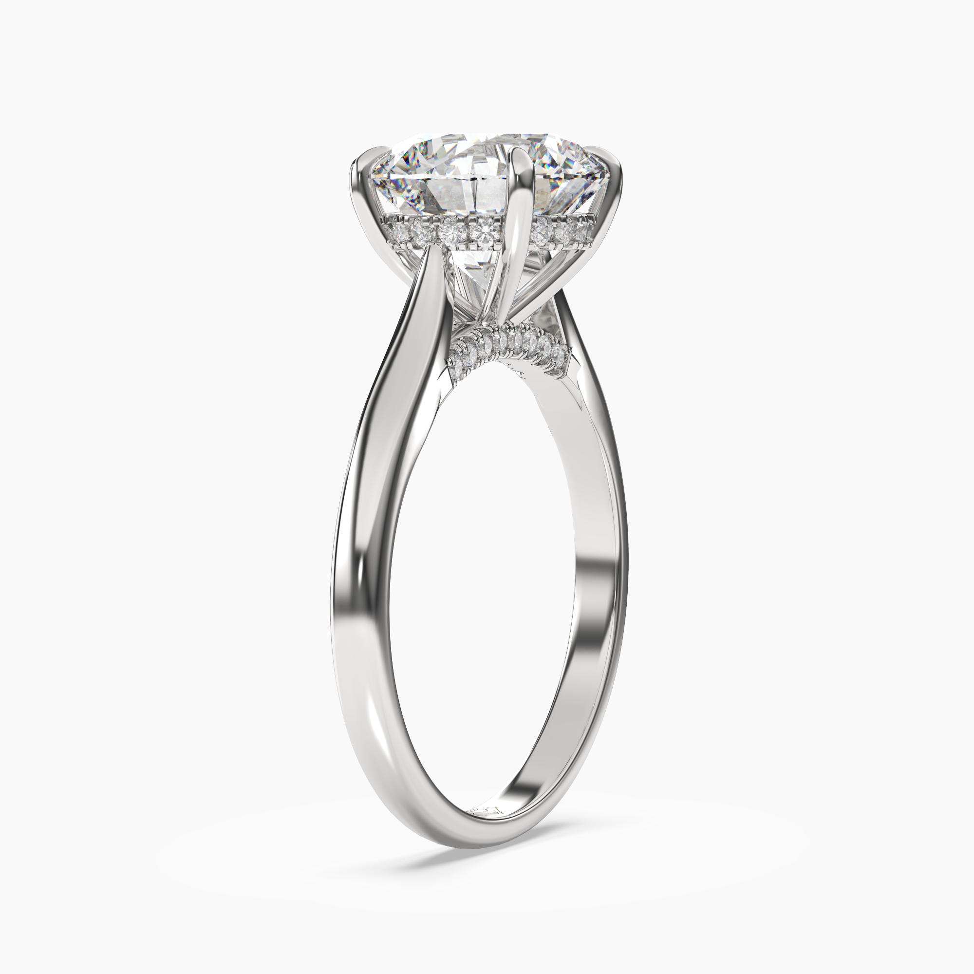 OBSER122 - Hestia Round engagement ring setting view 2