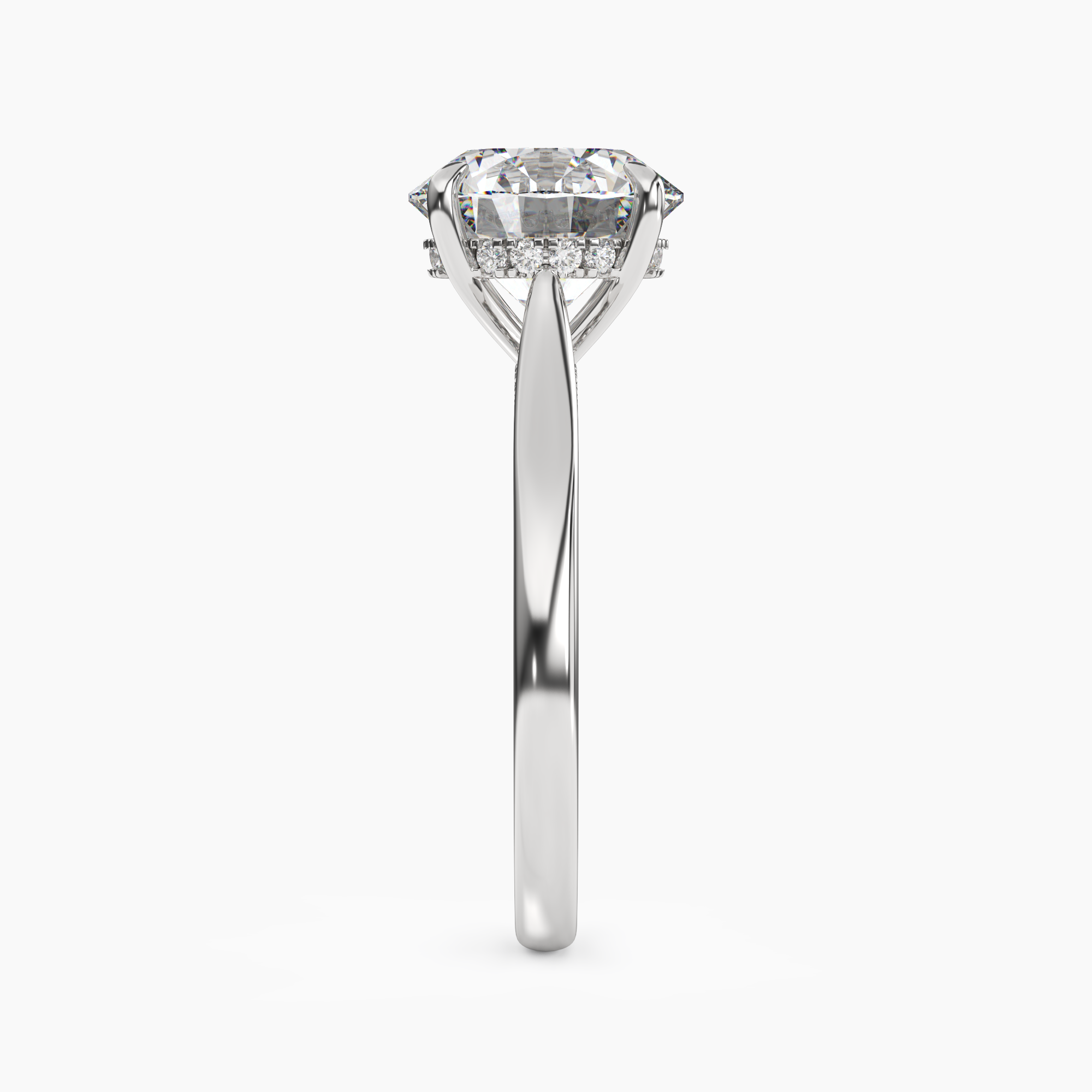 OBSER122 - Hestia Round engagement ring setting view 3