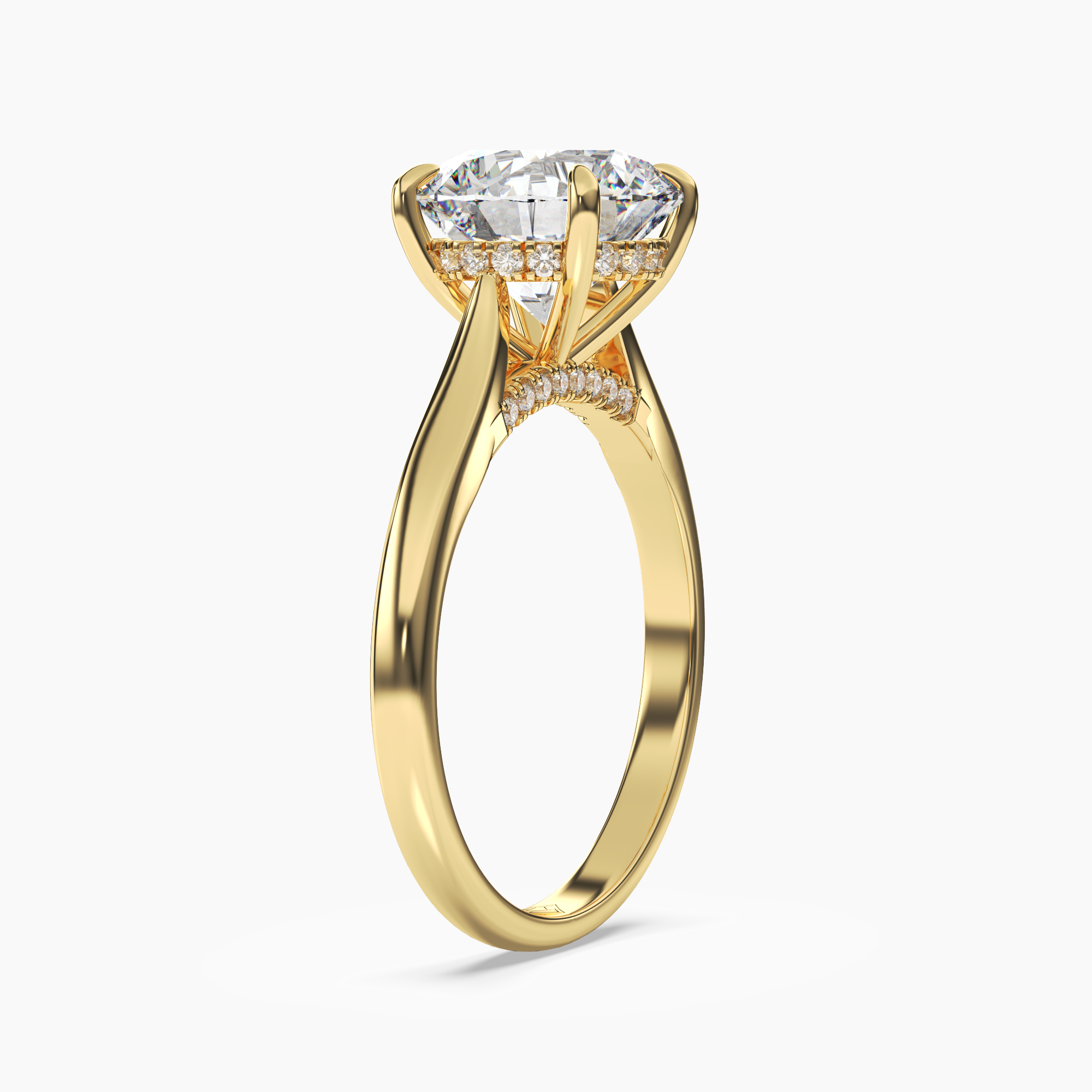 OBSER122 - Hestia Round engagement ring setting view 5