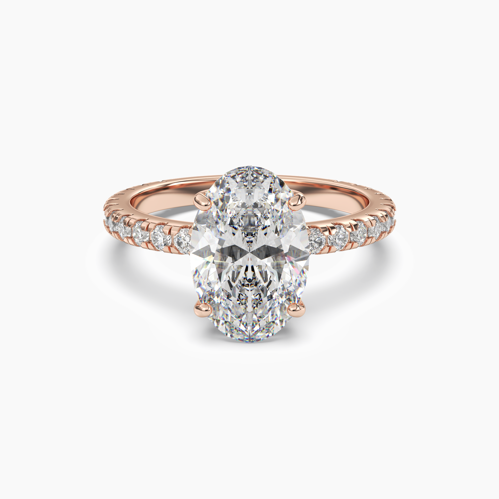 OBSER088 - Cascade Oval engagement ring setting view 7