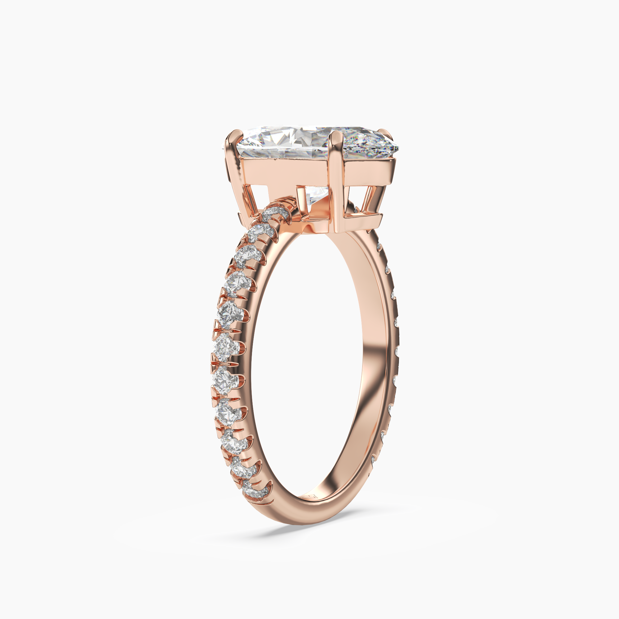 OBSER088 - Cascade Oval engagement ring setting view 8