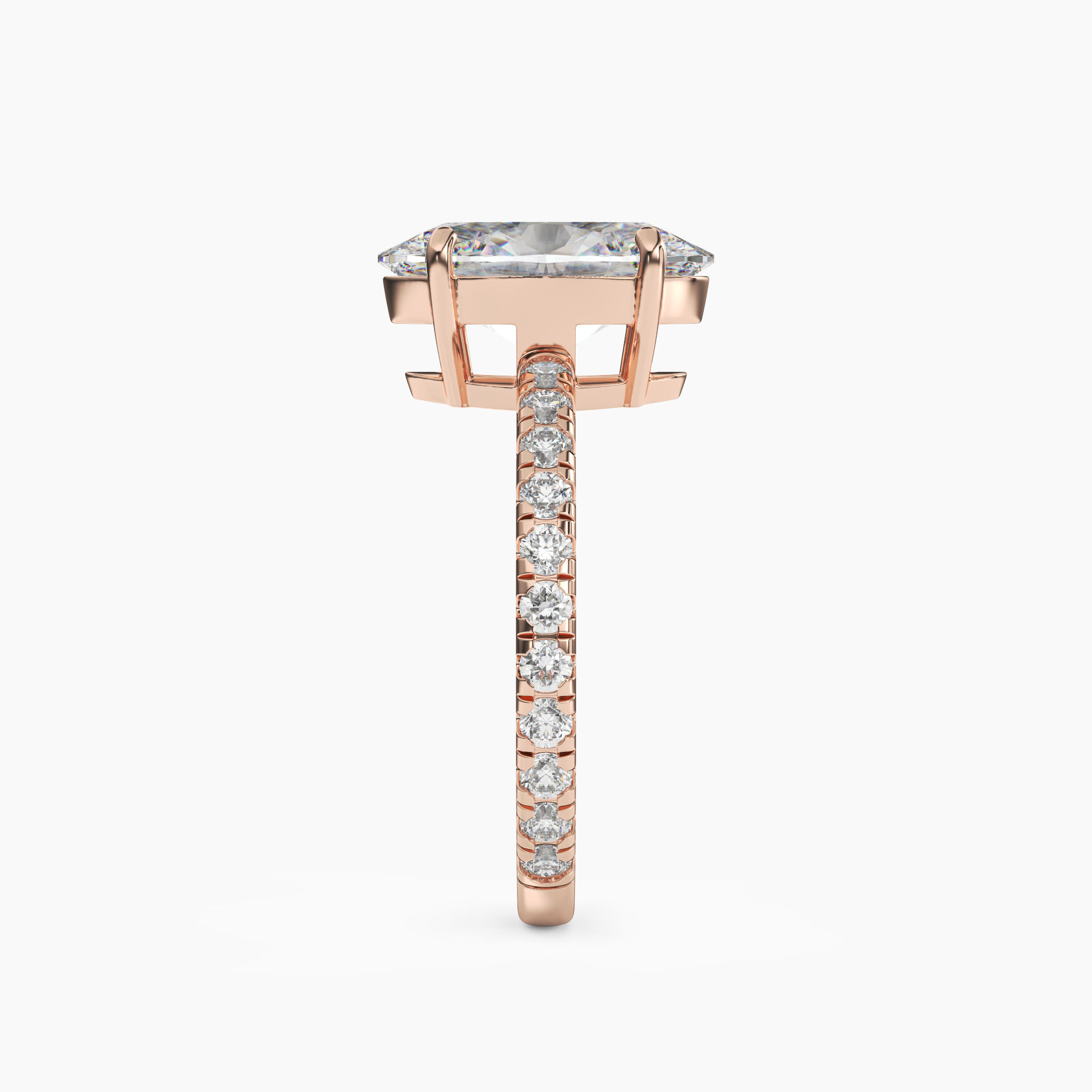 OBSER088 - Cascade Oval engagement ring setting view 9