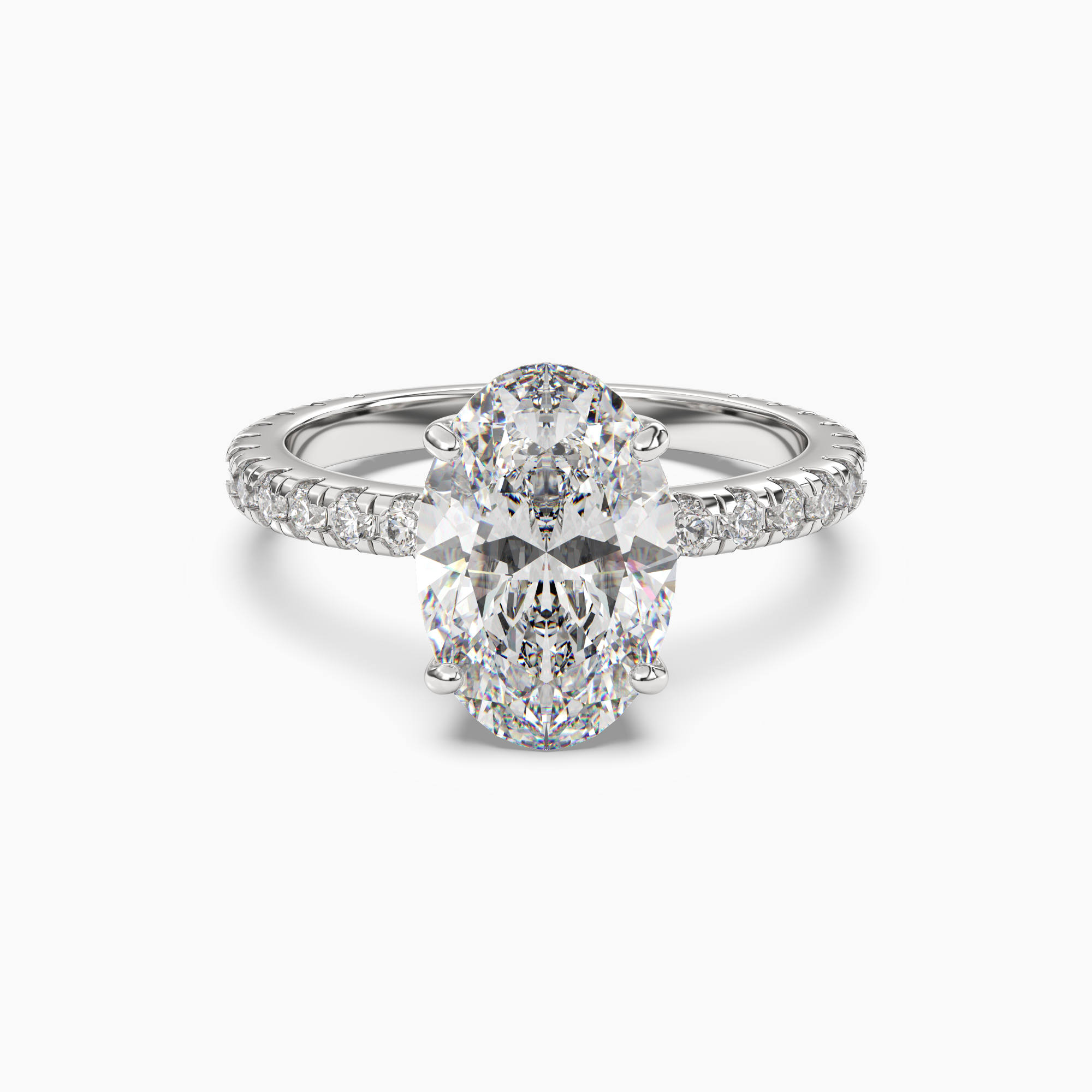 OBSER088 - Cascade Oval engagement ring setting view 1