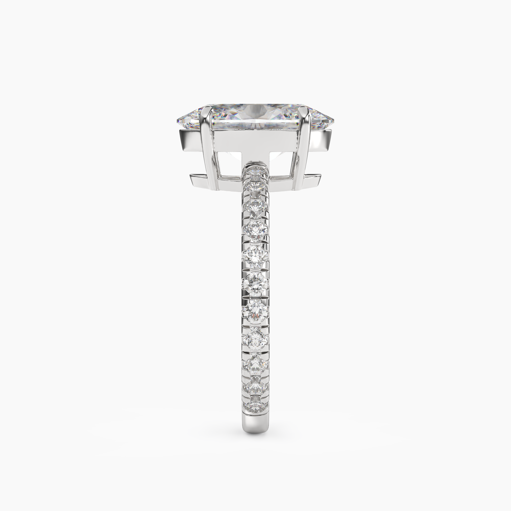 OBSER088 - Cascade Oval engagement ring setting view 3